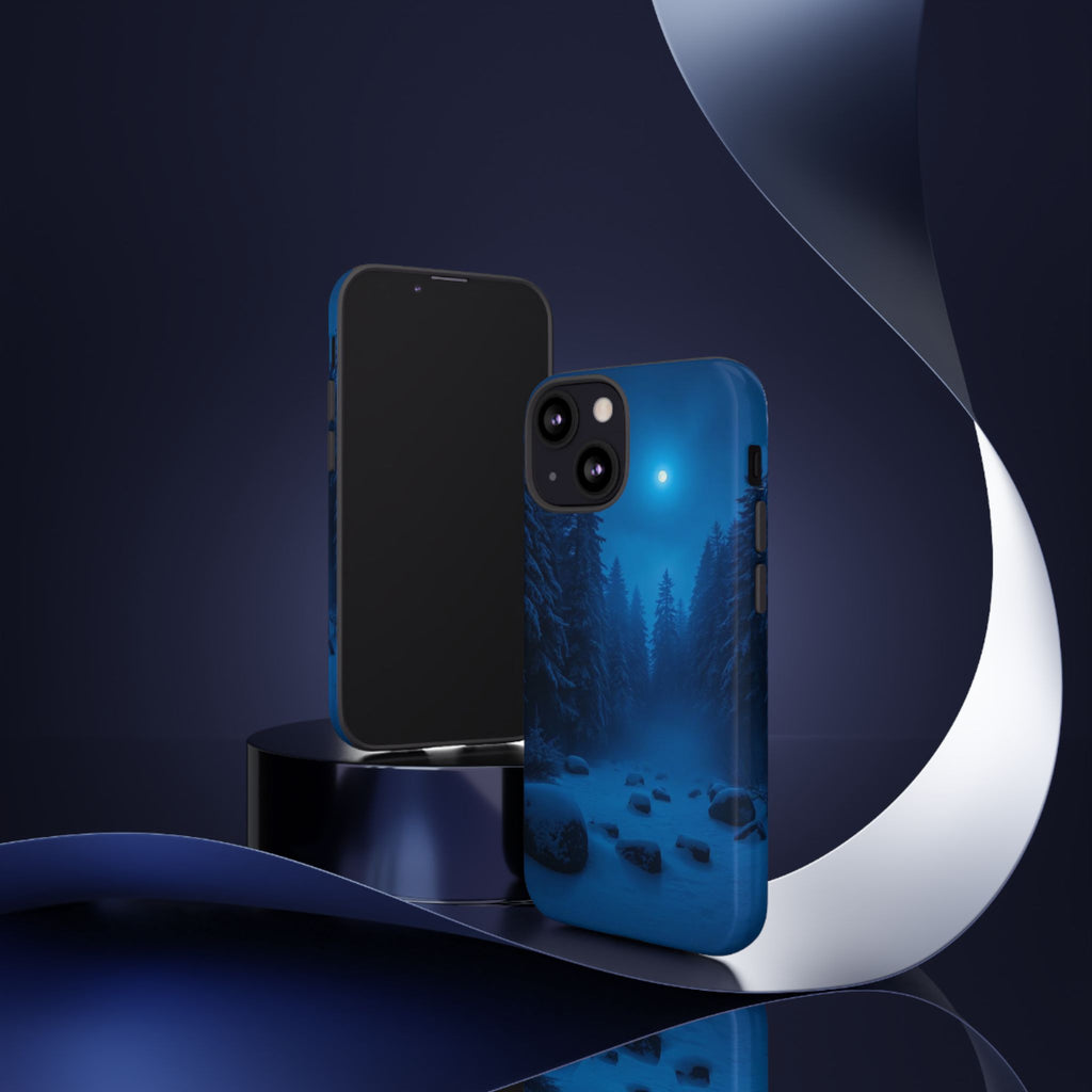 Moonlit Winter Forest Phone Case — Snowy Night Nature Phone Case