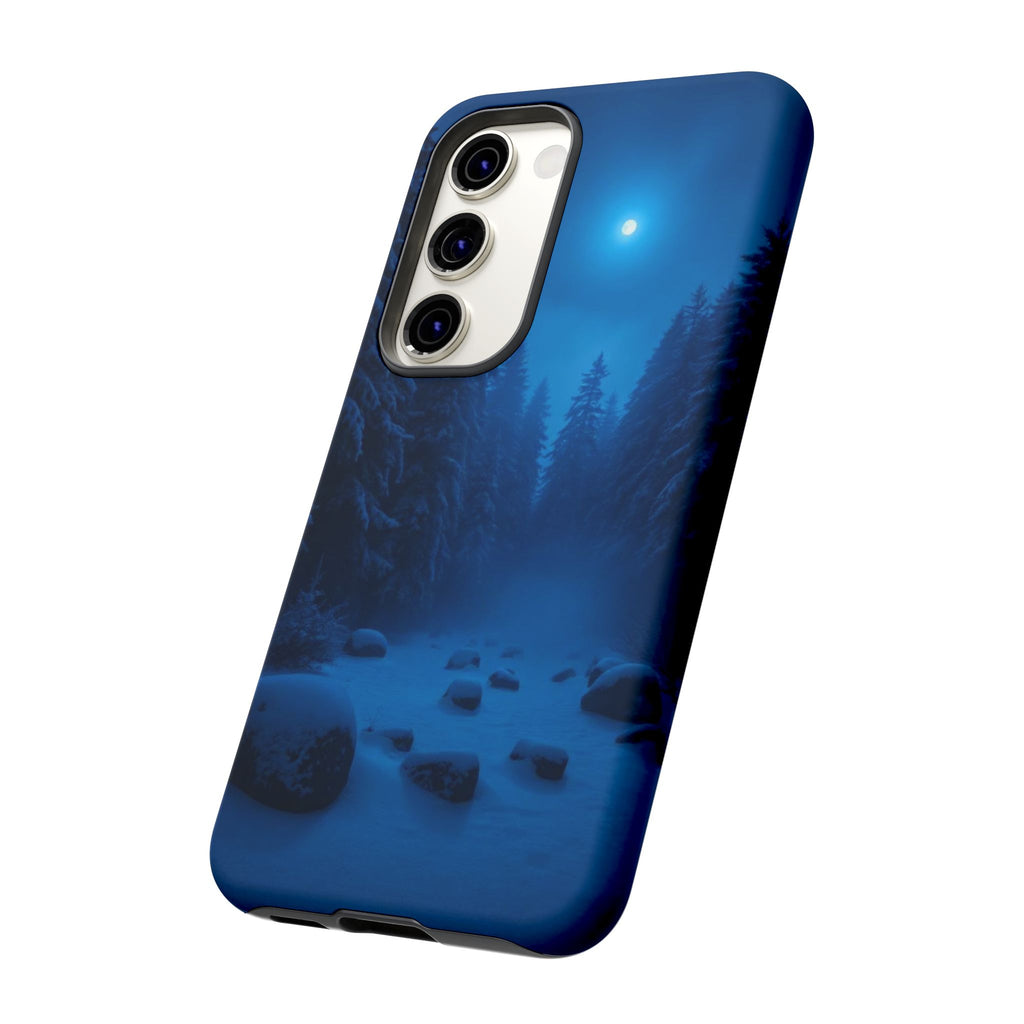 Moonlit Winter Forest Phone Case — Snowy Night Nature Phone Case