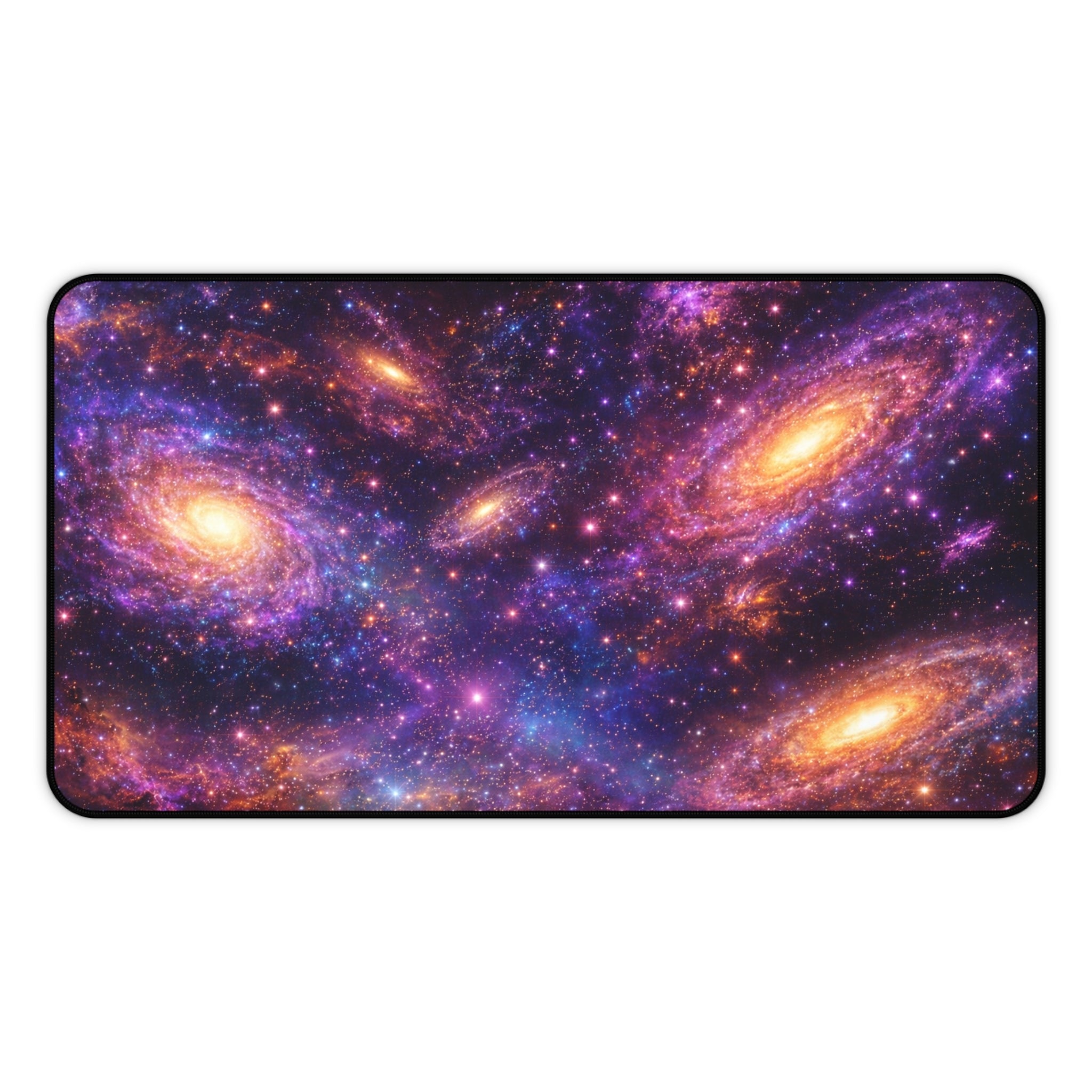 Galaxy Spiral Desk Mat — Colorful Space Setup Mouse Pad