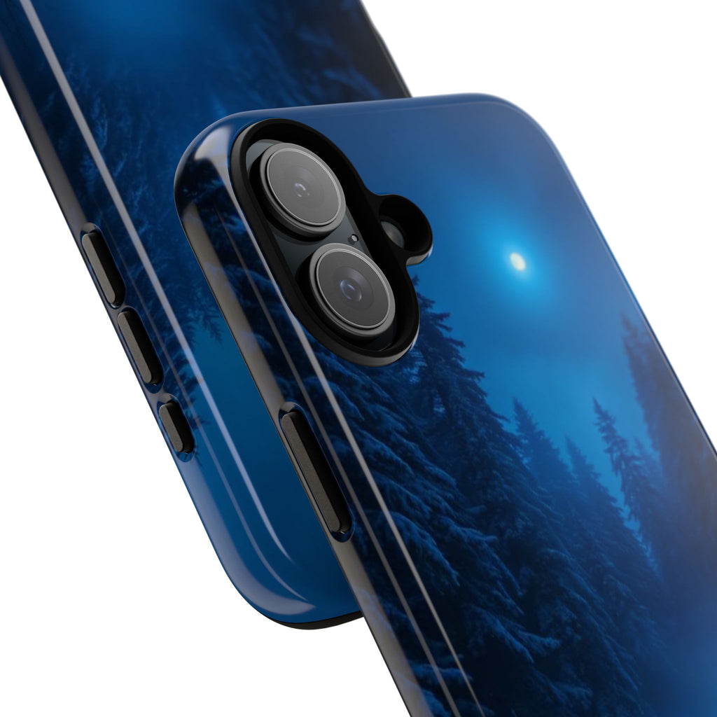 Moonlit Winter Forest Phone Case — Snowy Night Nature Phone Case
