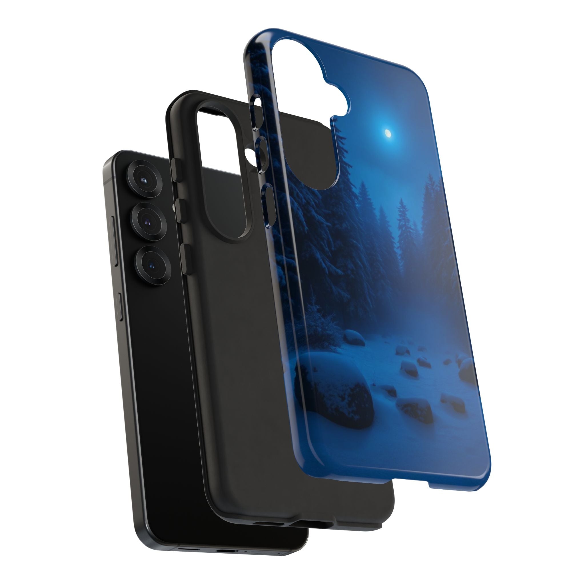 Moonlit Winter Forest Phone Case — Snowy Night Nature Phone Case