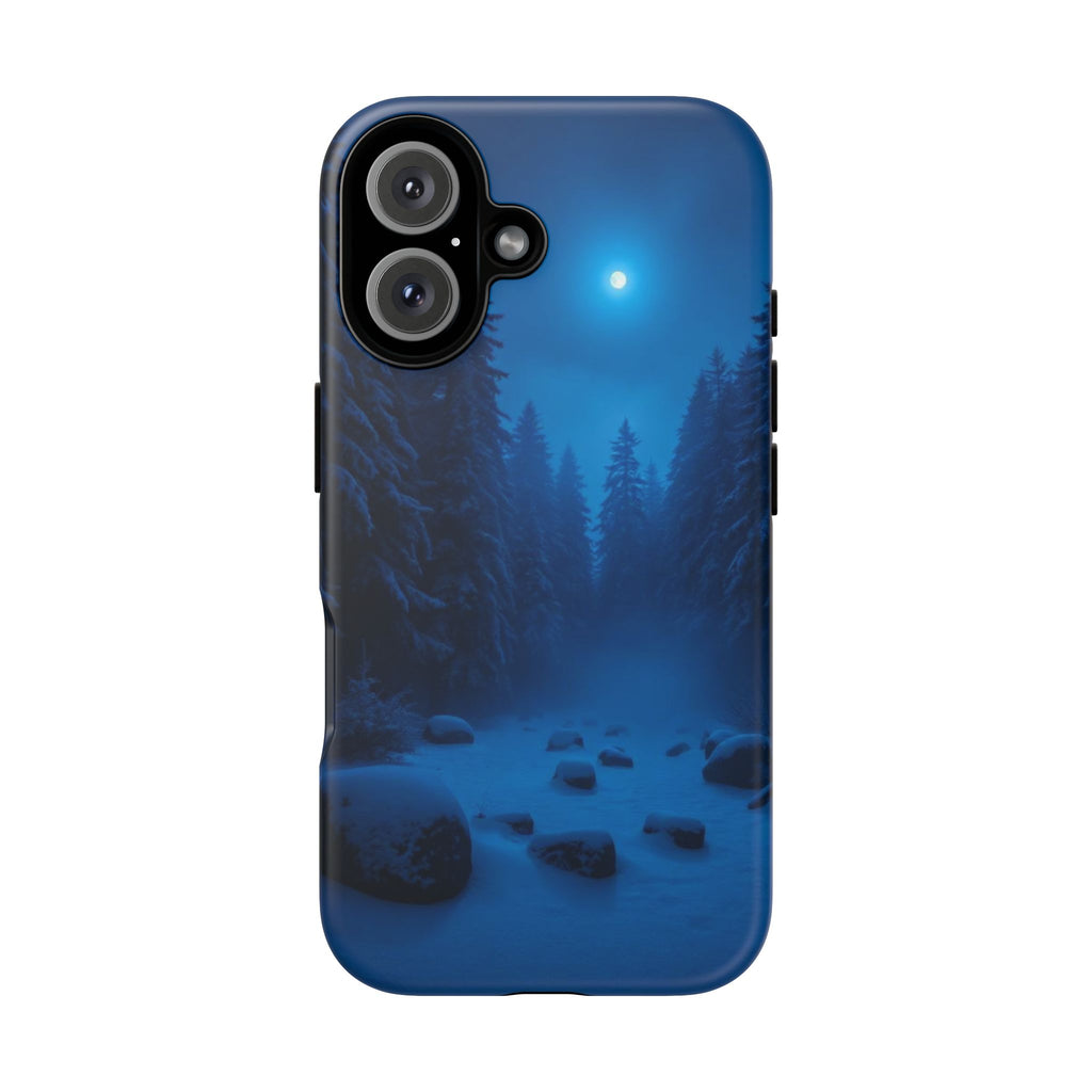 Moonlit Winter Forest Phone Case — Snowy Night Nature Phone Case