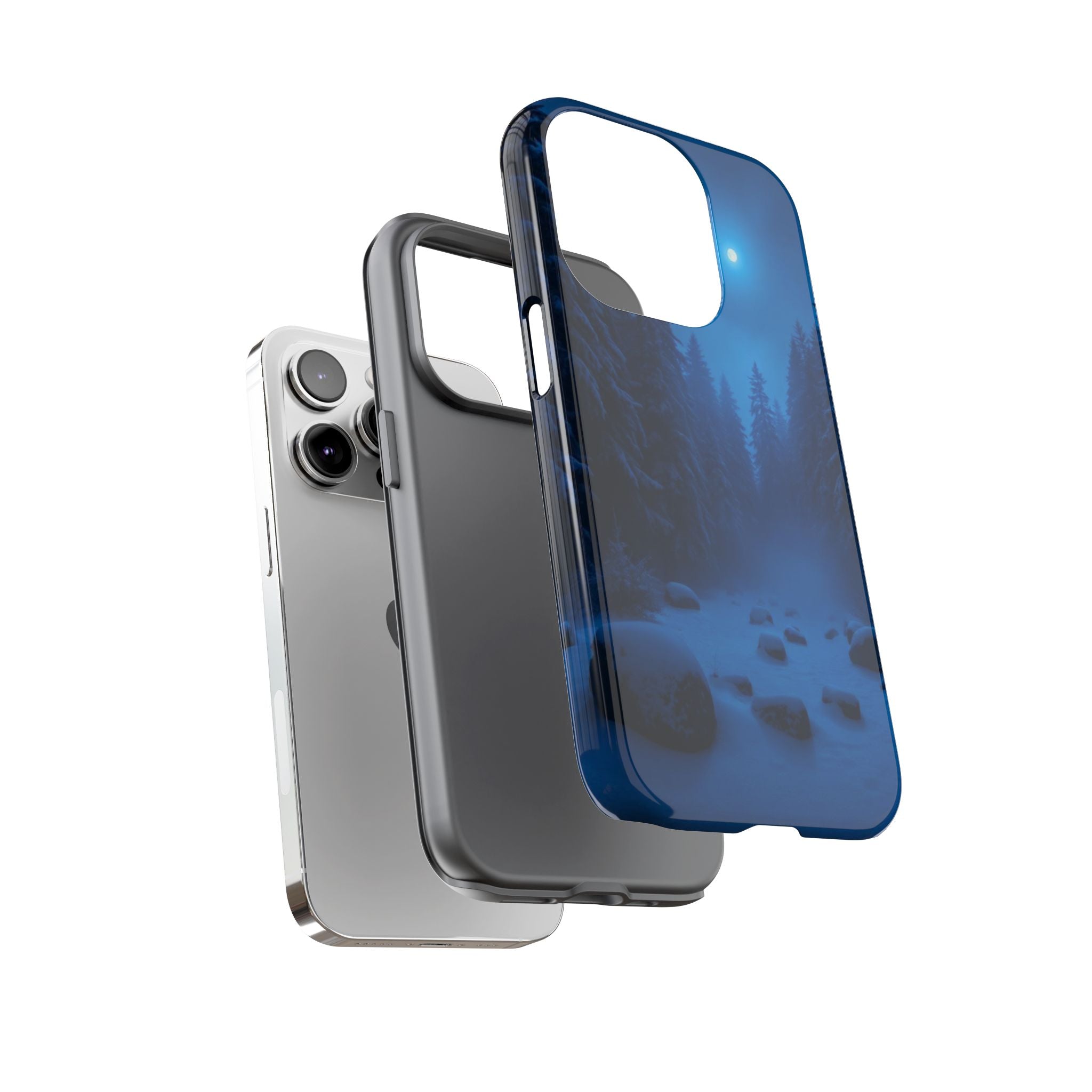 Moonlit Winter Forest Phone Case — Snowy Night Nature Phone Case