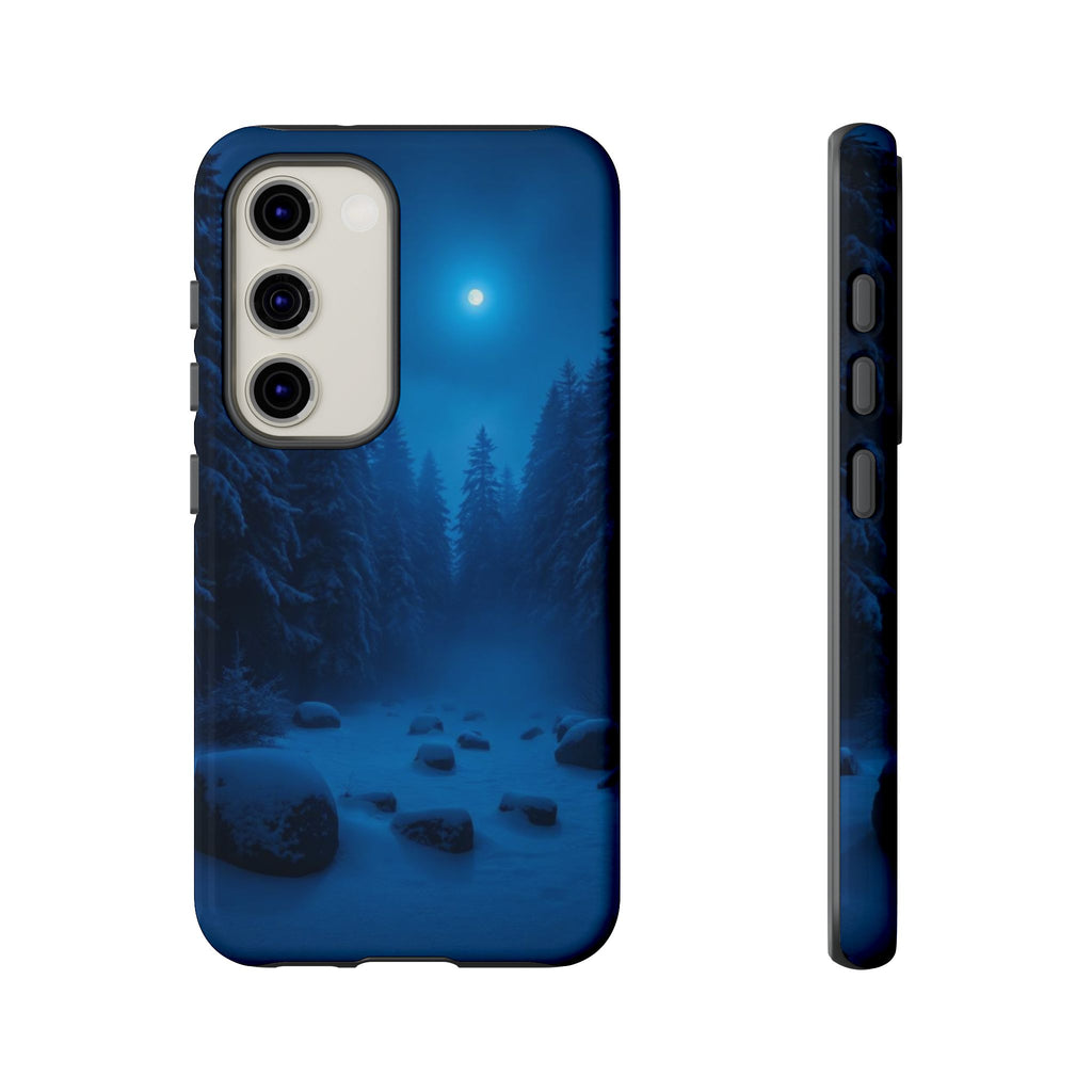Moonlit Winter Forest Phone Case — Snowy Night Nature Phone Case