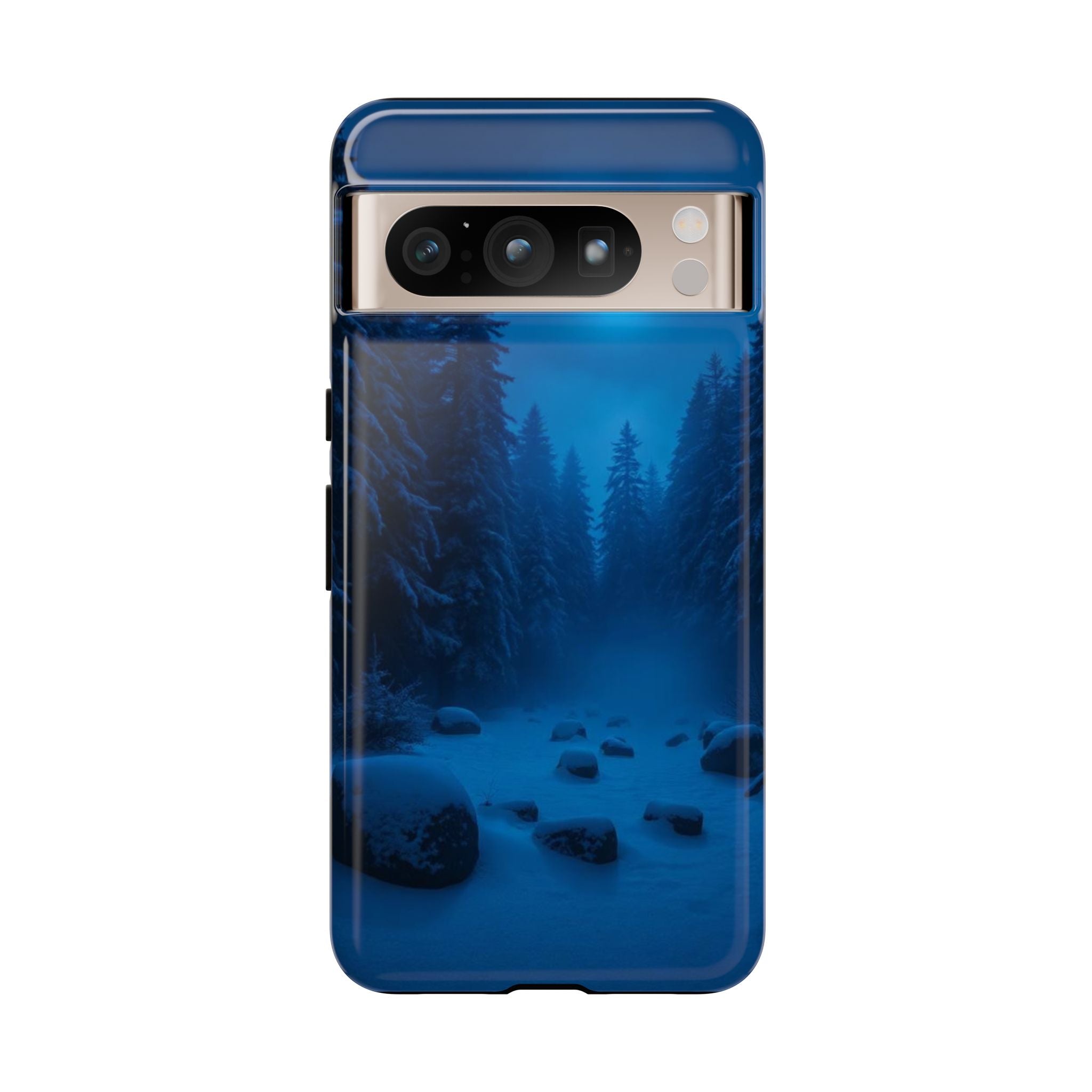 Moonlit Winter Forest Phone Case — Snowy Night Nature Phone Case
