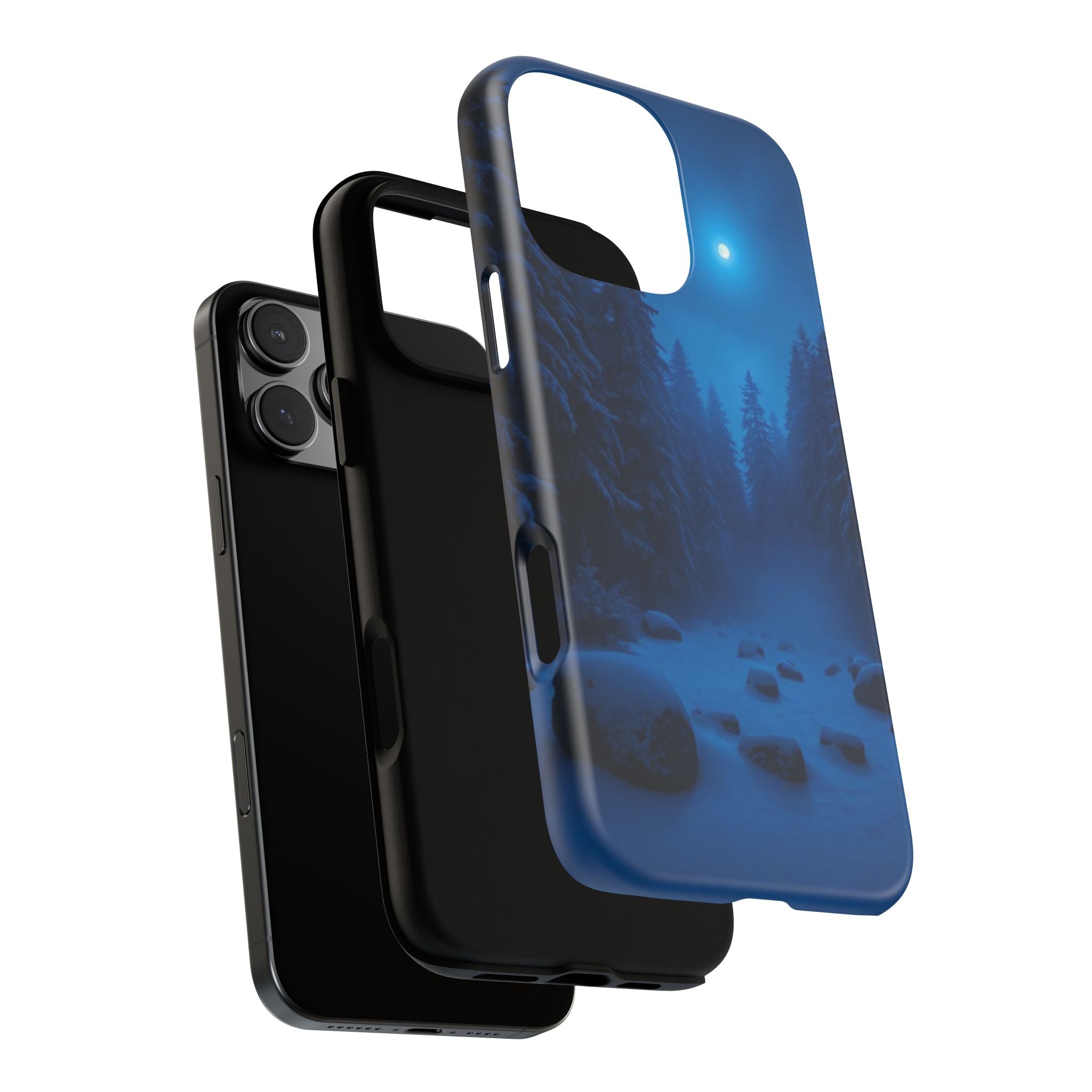 Moonlit Winter Forest Phone Case — Snowy Night Nature Phone Case