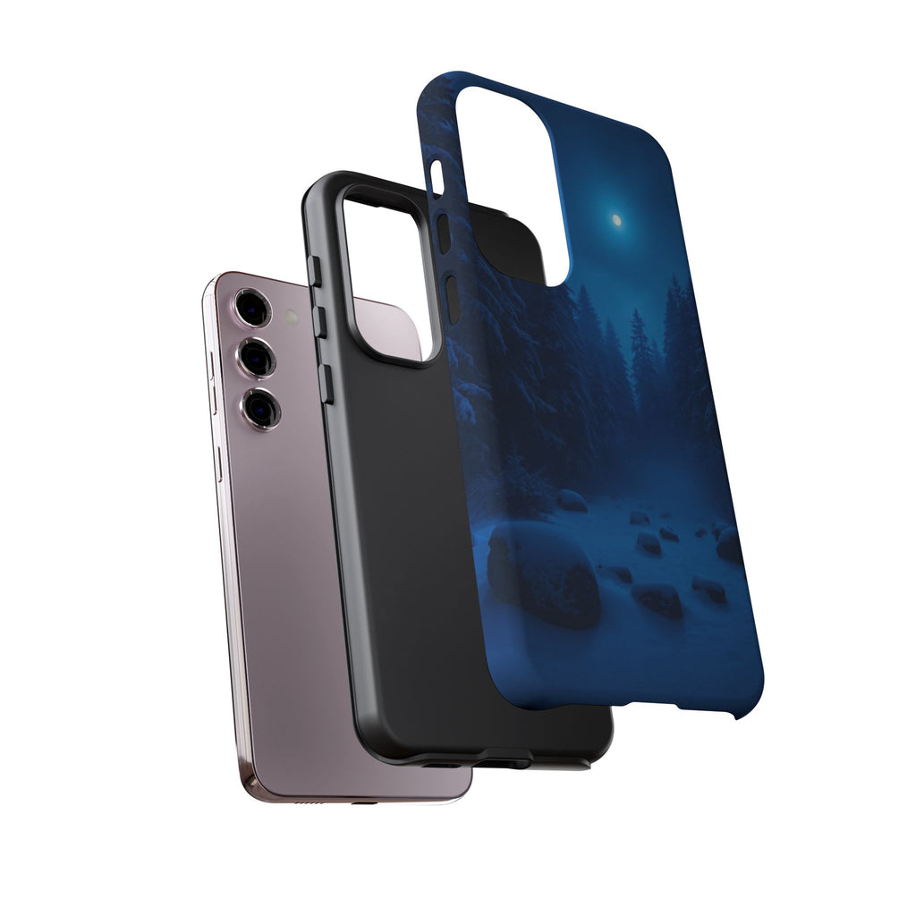 Moonlit Winter Forest Phone Case — Snowy Night Nature Phone Case