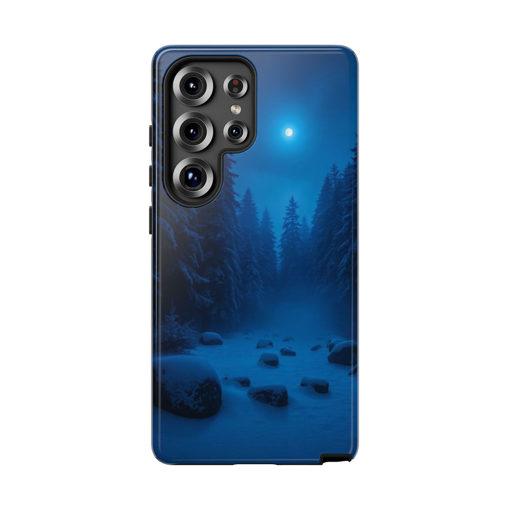 Moonlit Winter Forest Phone Case — Snowy Night Nature Phone Case