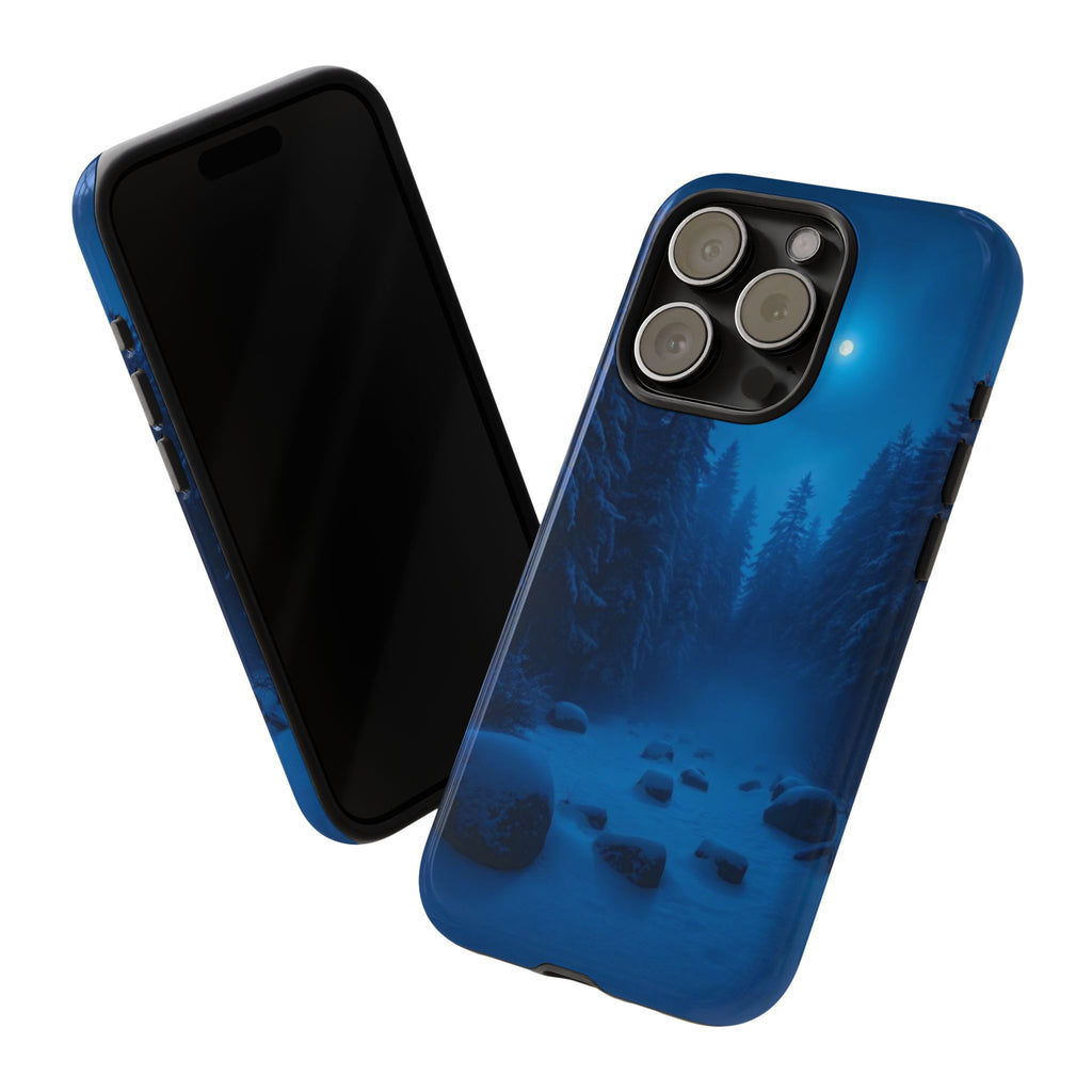 Moonlit Winter Forest Phone Case — Snowy Night Nature Phone Case