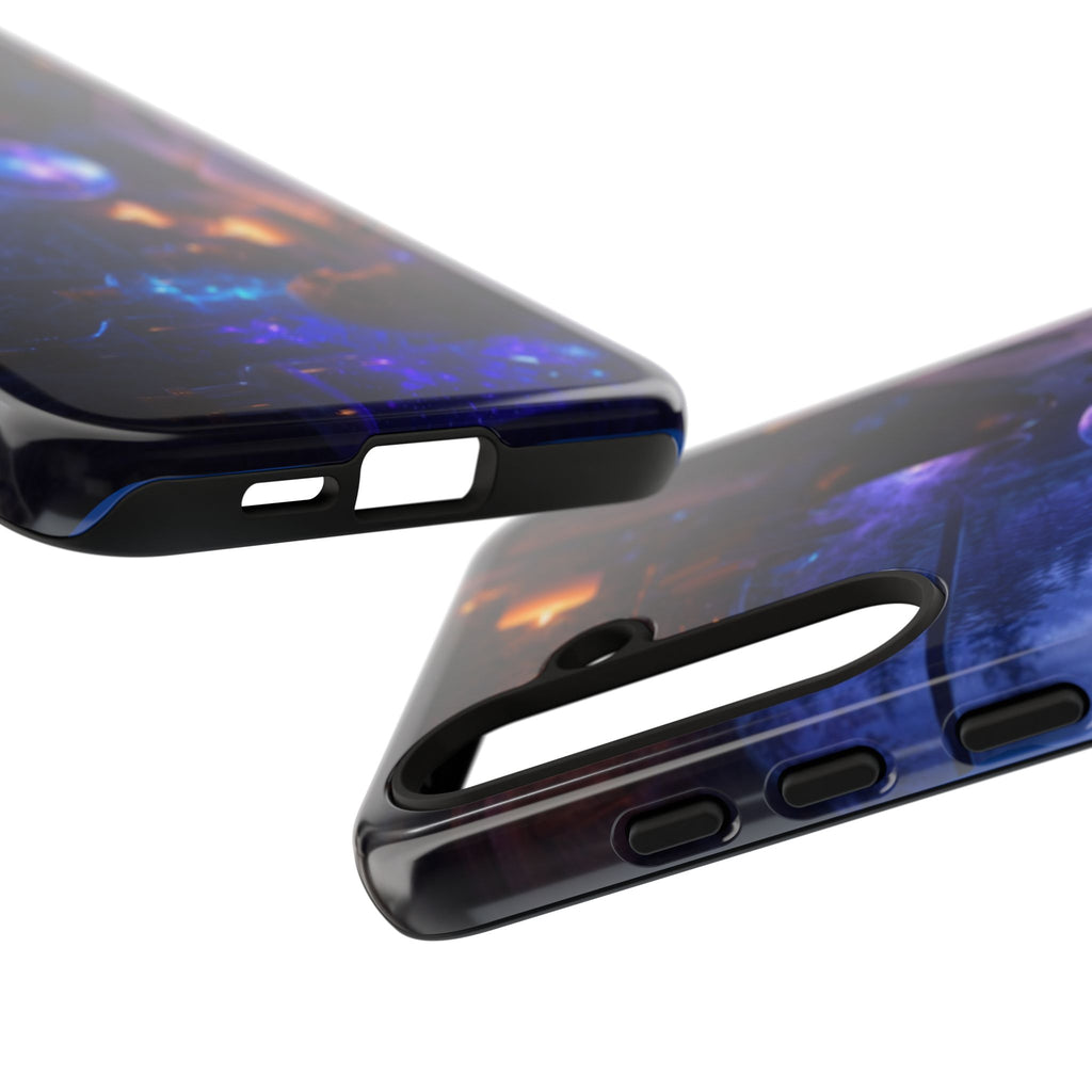 Arcane Alchemist Crystal Ball Phone Case — Midnight Candlelit Study Design