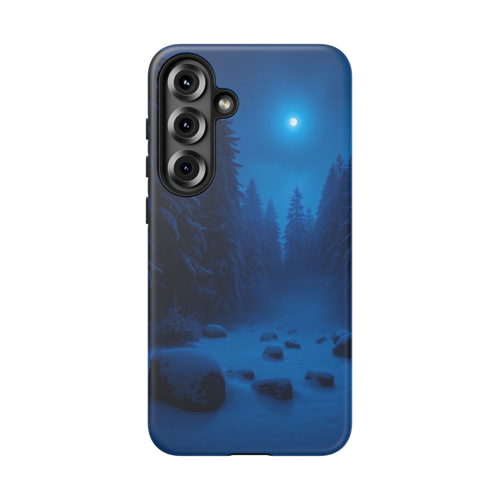 Moonlit Winter Forest Phone Case — Snowy Night Nature Phone Case