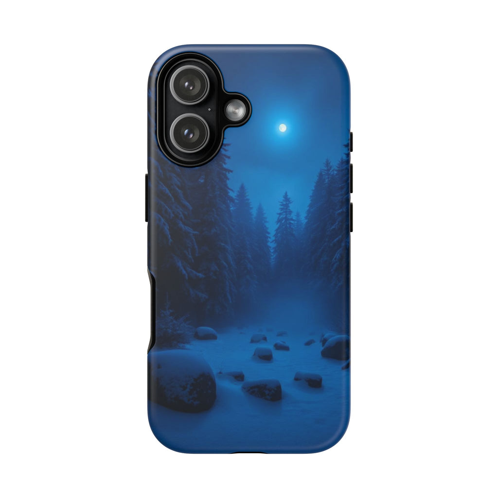 Moonlit Winter Forest Phone Case — Snowy Night Nature Phone Case