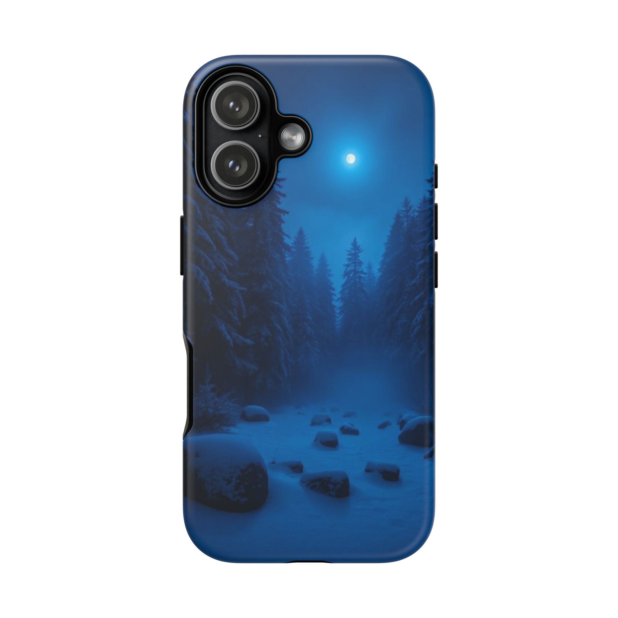 Moonlit Winter Forest Phone Case — Snowy Night Nature Phone Case