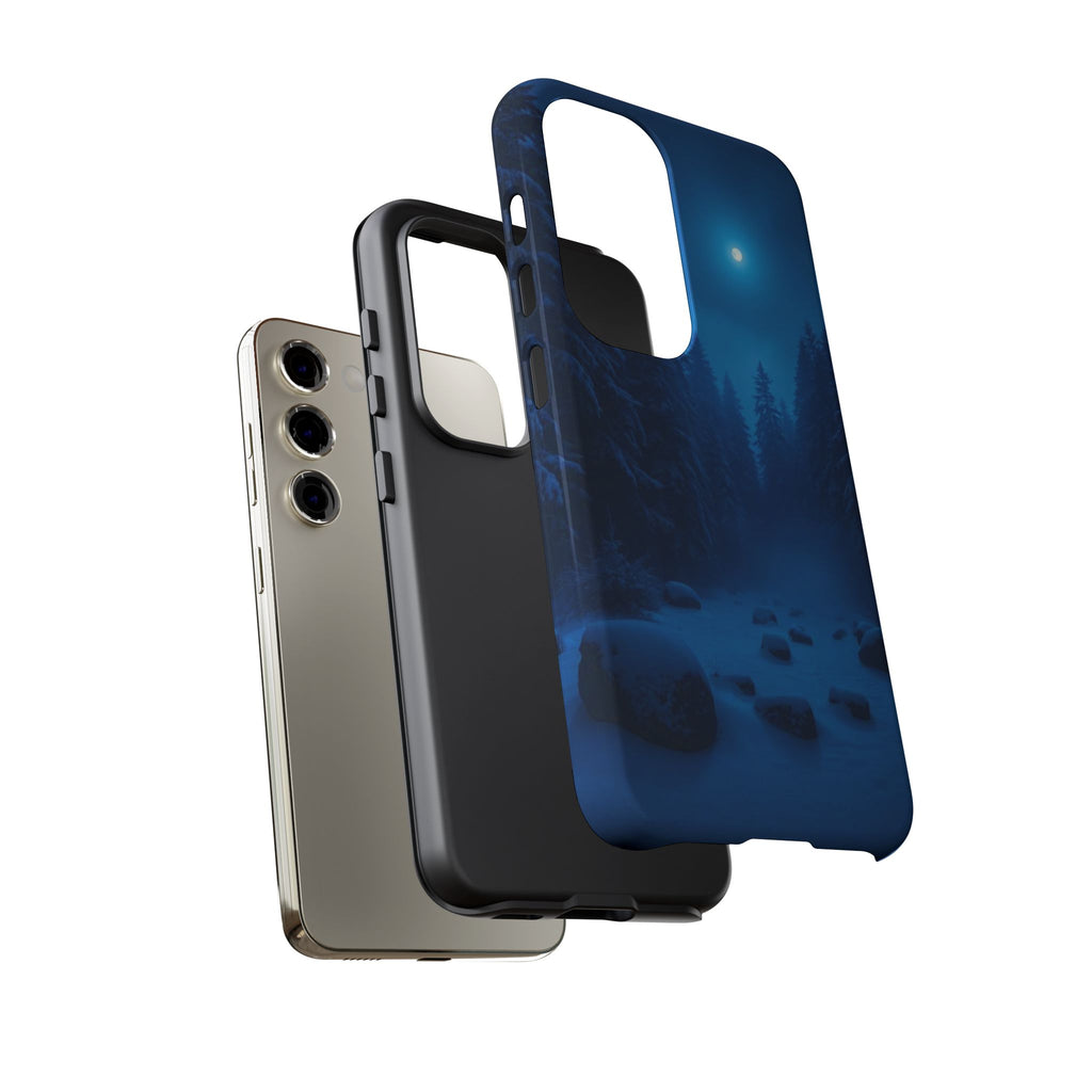 Moonlit Winter Forest Phone Case — Snowy Night Nature Phone Case