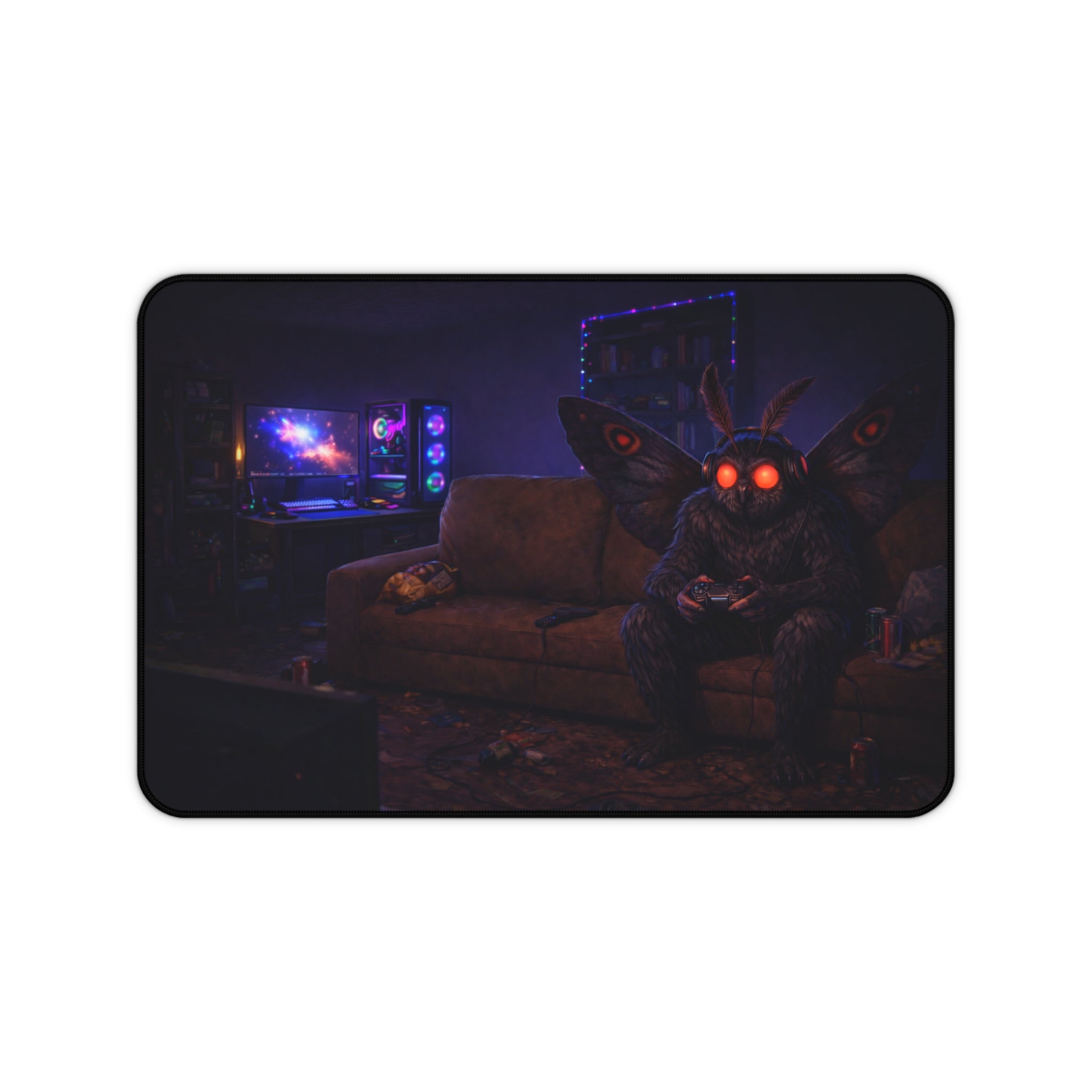 Late Night Gamer Mothman Desk Mat