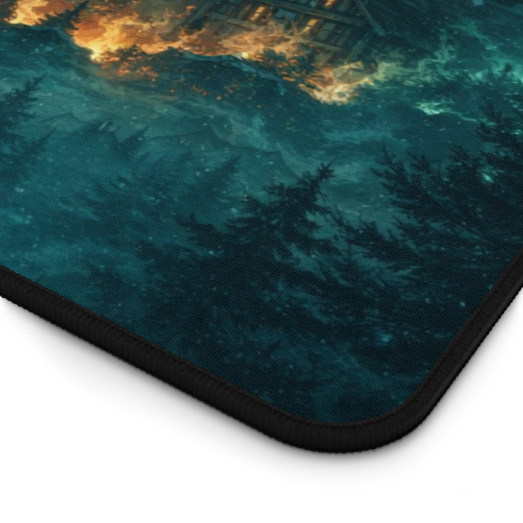 Viking Sentry Desk Mat — Dark Fantasy Moonlit Battle Station