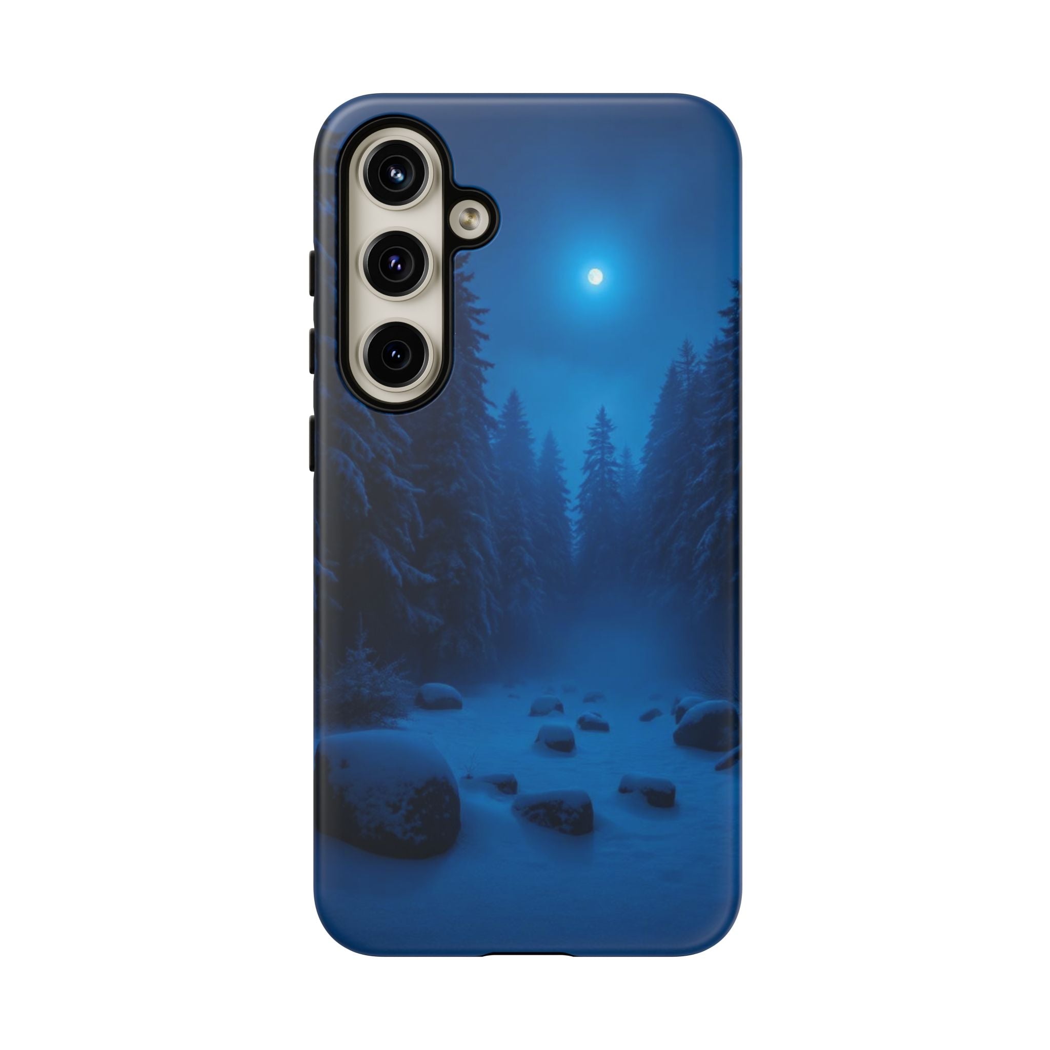 Moonlit Winter Forest Phone Case — Snowy Night Nature Phone Case