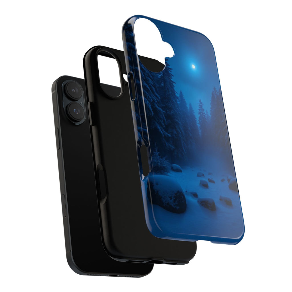 Moonlit Winter Forest Phone Case — Snowy Night Nature Phone Case