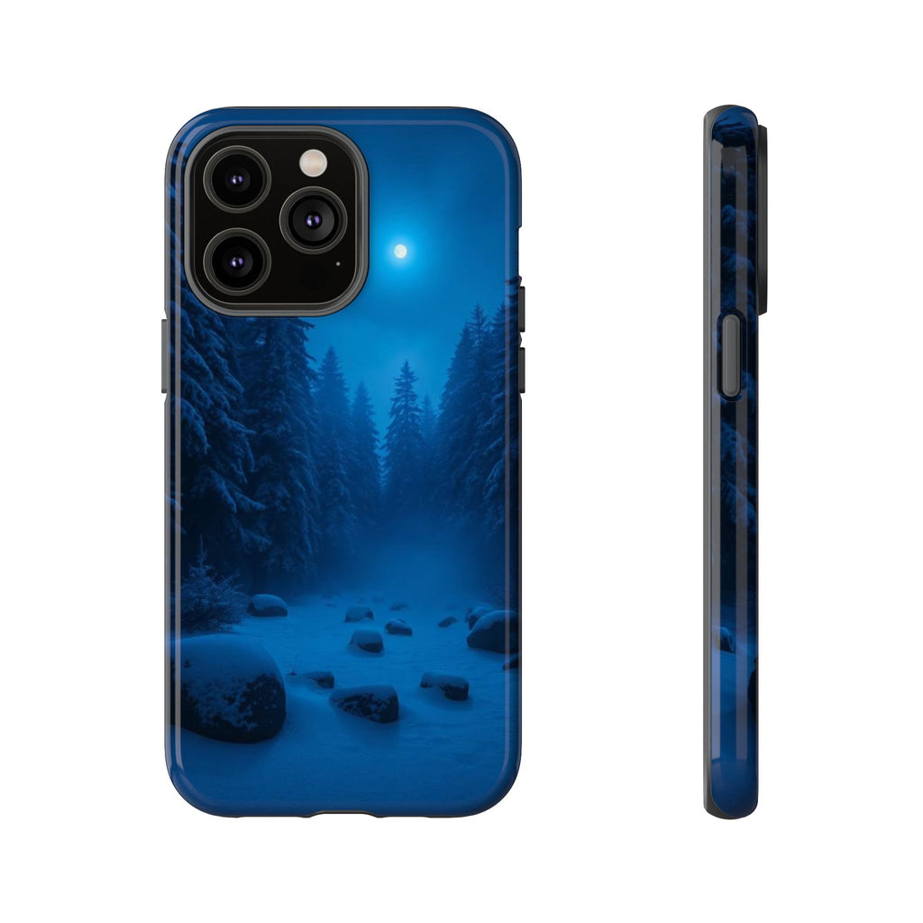 Moonlit Winter Forest Phone Case — Snowy Night Nature Phone Case