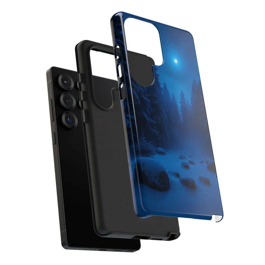 Moonlit Winter Forest Phone Case — Snowy Night Nature Phone Case
