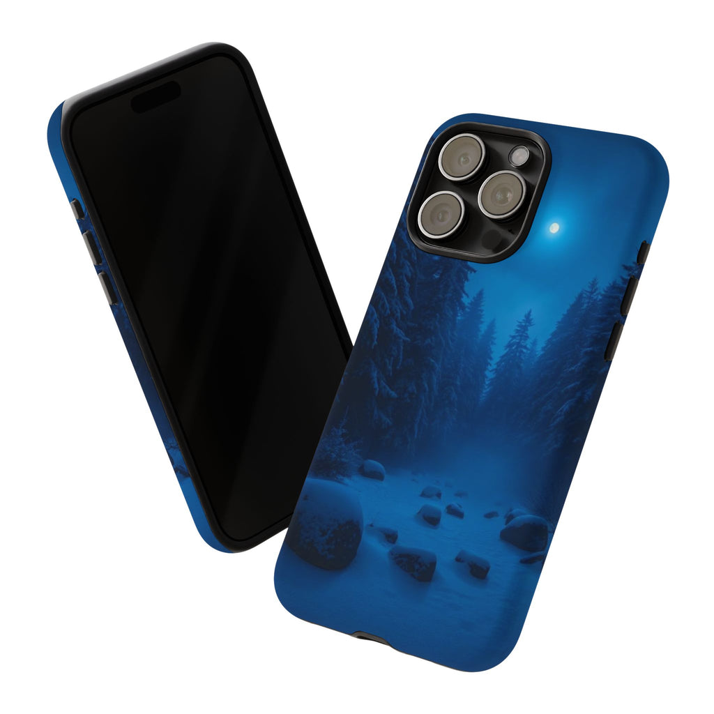 Moonlit Winter Forest Phone Case — Snowy Night Nature Phone Case