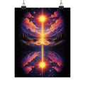 Infinity Light Cosmic Poster — Spiritual Sun & Galaxy Wall Art