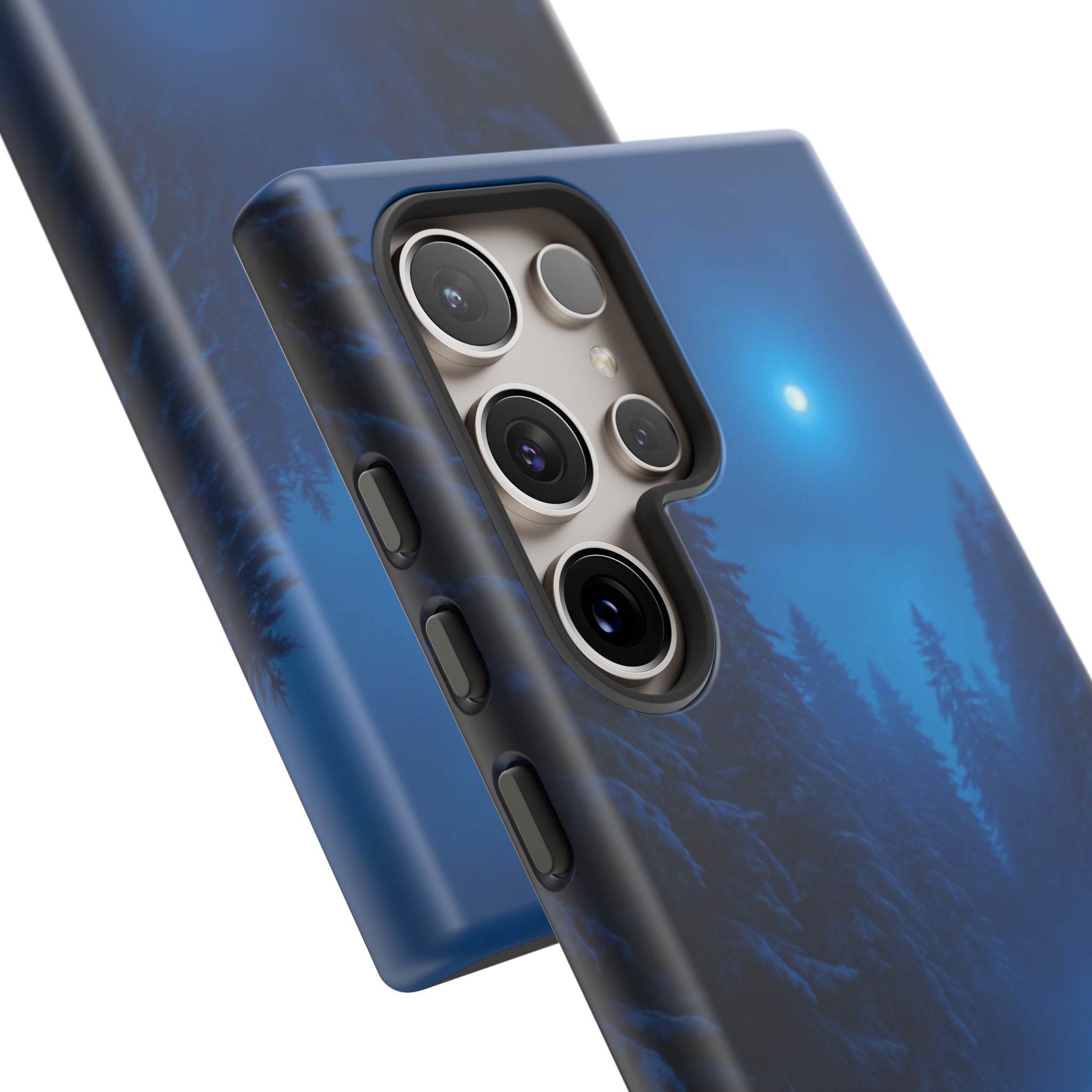 Moonlit Winter Forest Phone Case — Snowy Night Nature Phone Case