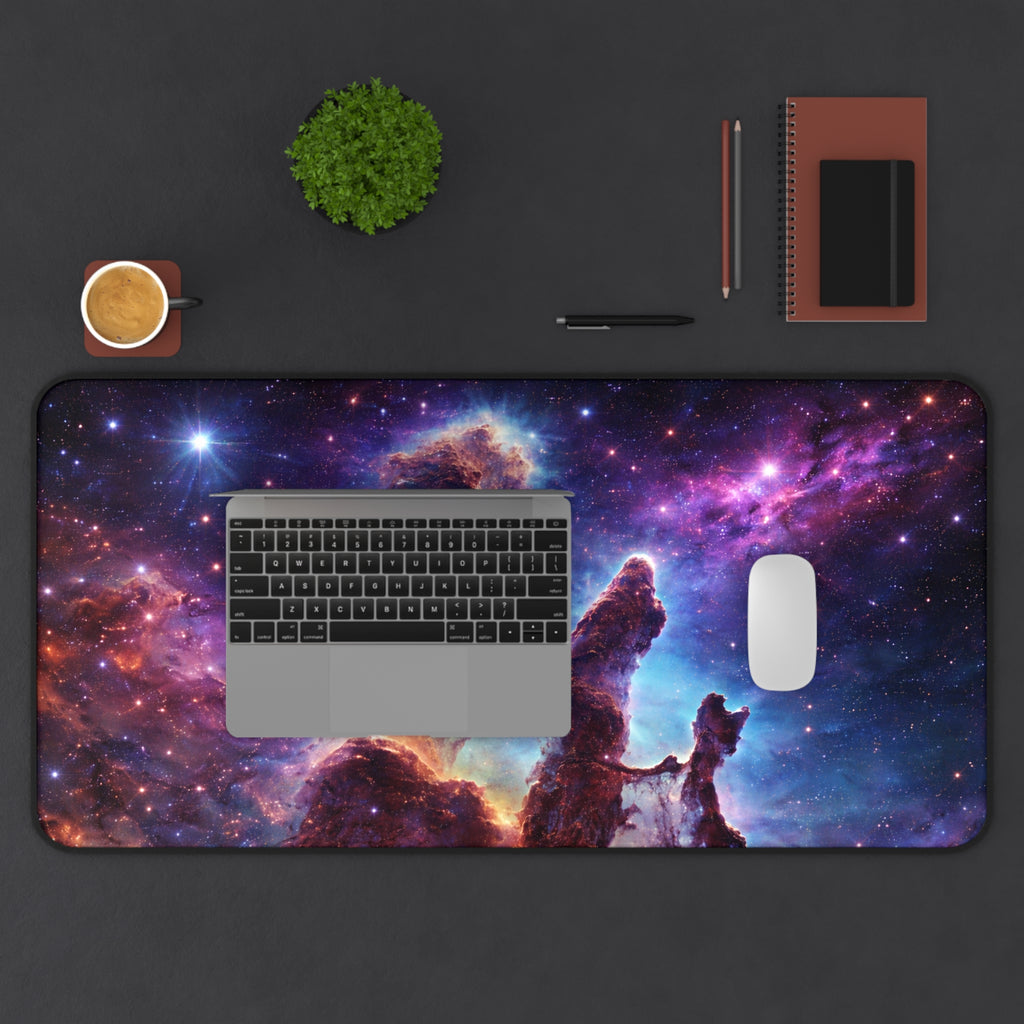 Pillars of Creation Space Desk Mat — Cosmic Galaxy Desk Pad