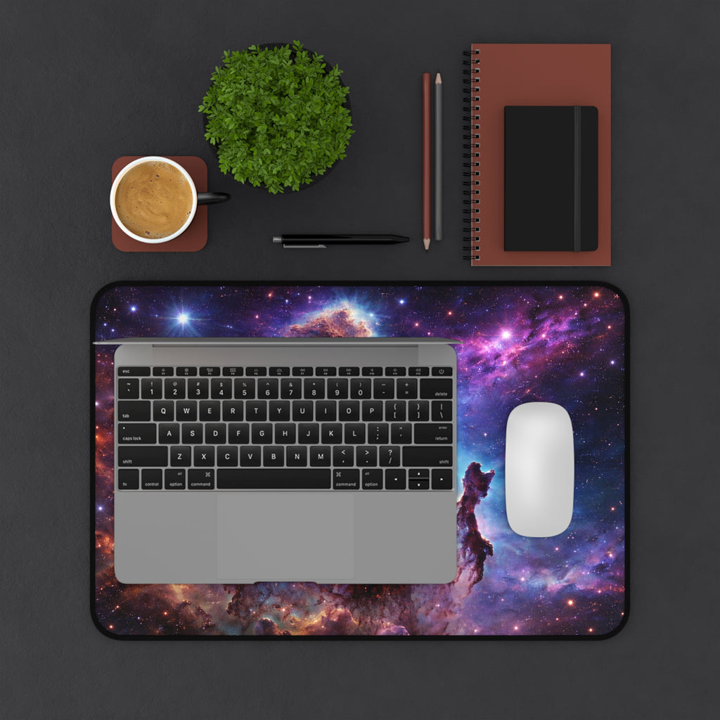 Pillars of Creation Space Desk Mat — Cosmic Galaxy Desk Pad