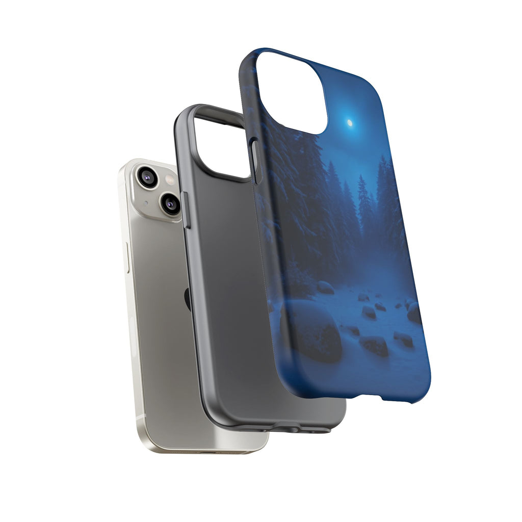 Moonlit Winter Forest Phone Case — Snowy Night Nature Phone Case