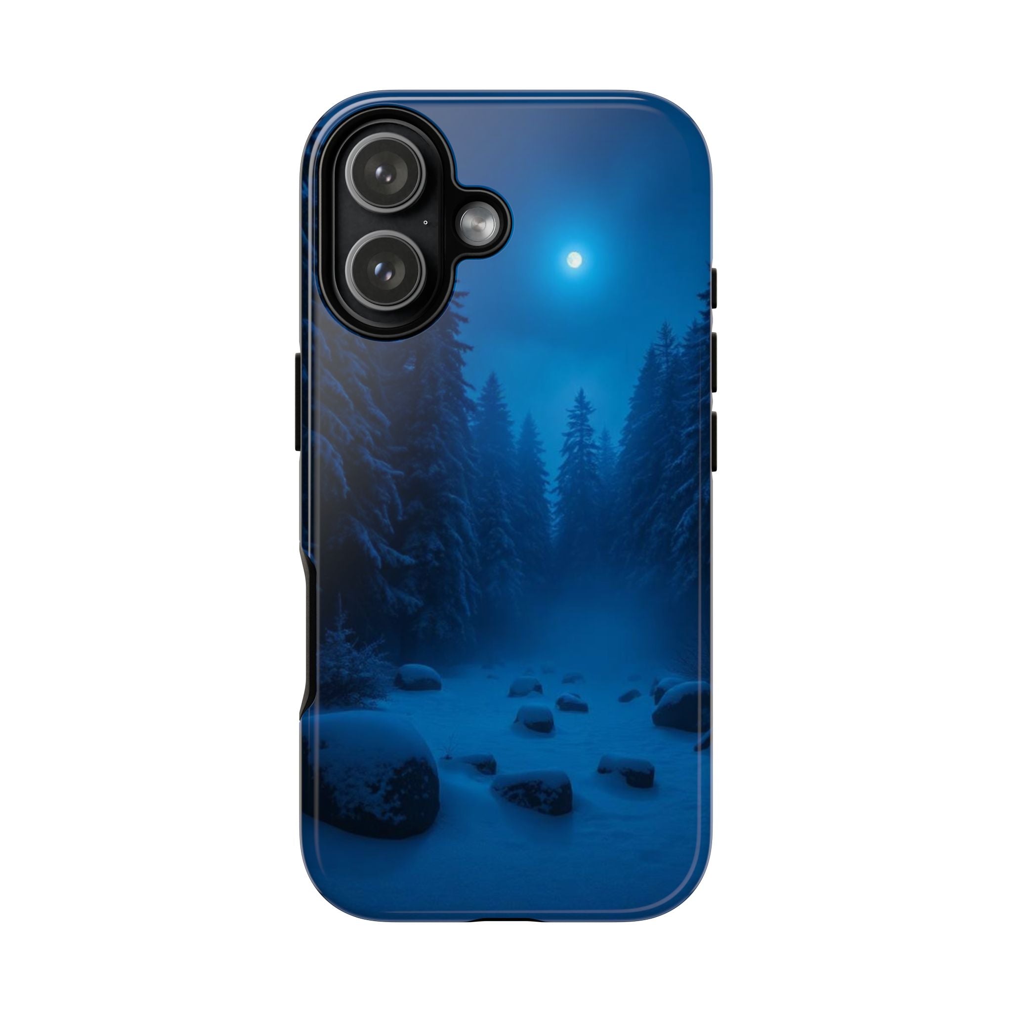 Moonlit Winter Forest Phone Case — Snowy Night Nature Phone Case