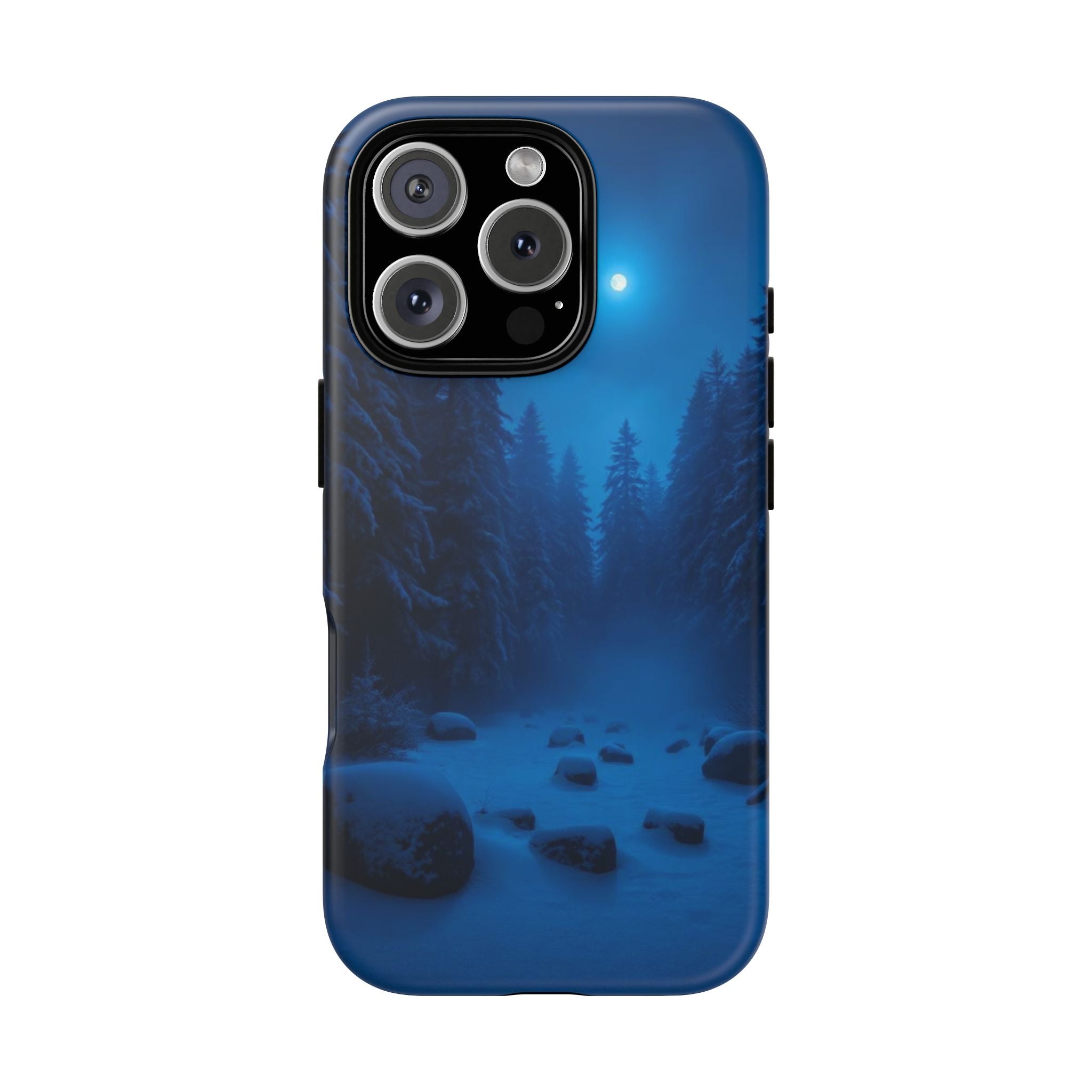Moonlit Winter Forest Phone Case — Snowy Night Nature Phone Case