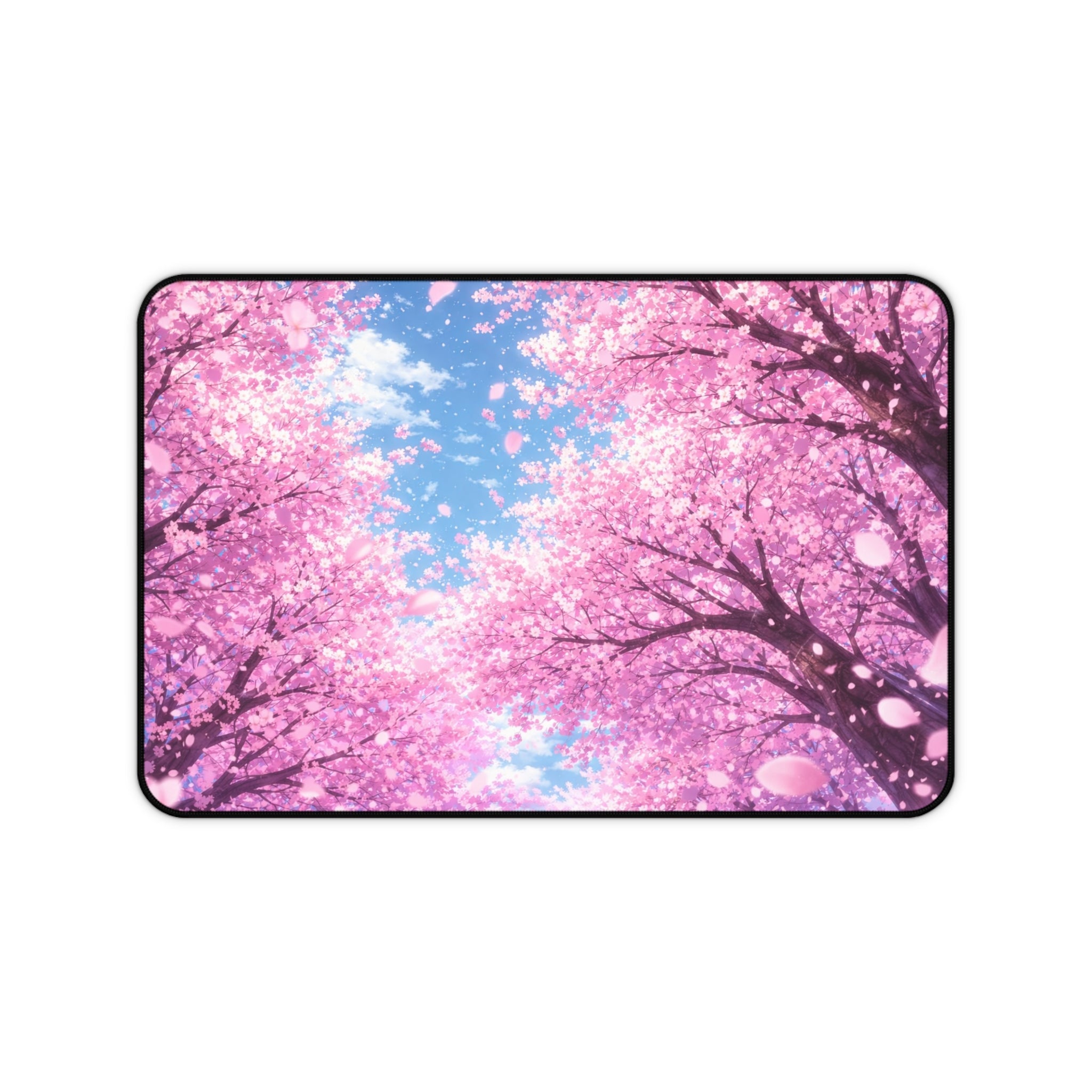 Cherry Blossom Anime Desk Mat — Pink Sakura Tree Gaming/Work Desk Pad