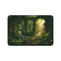 Ivy-Covered Ancient Ruins Desk Mat — Golden Sunlight Overgrown Ruins Desk Mat