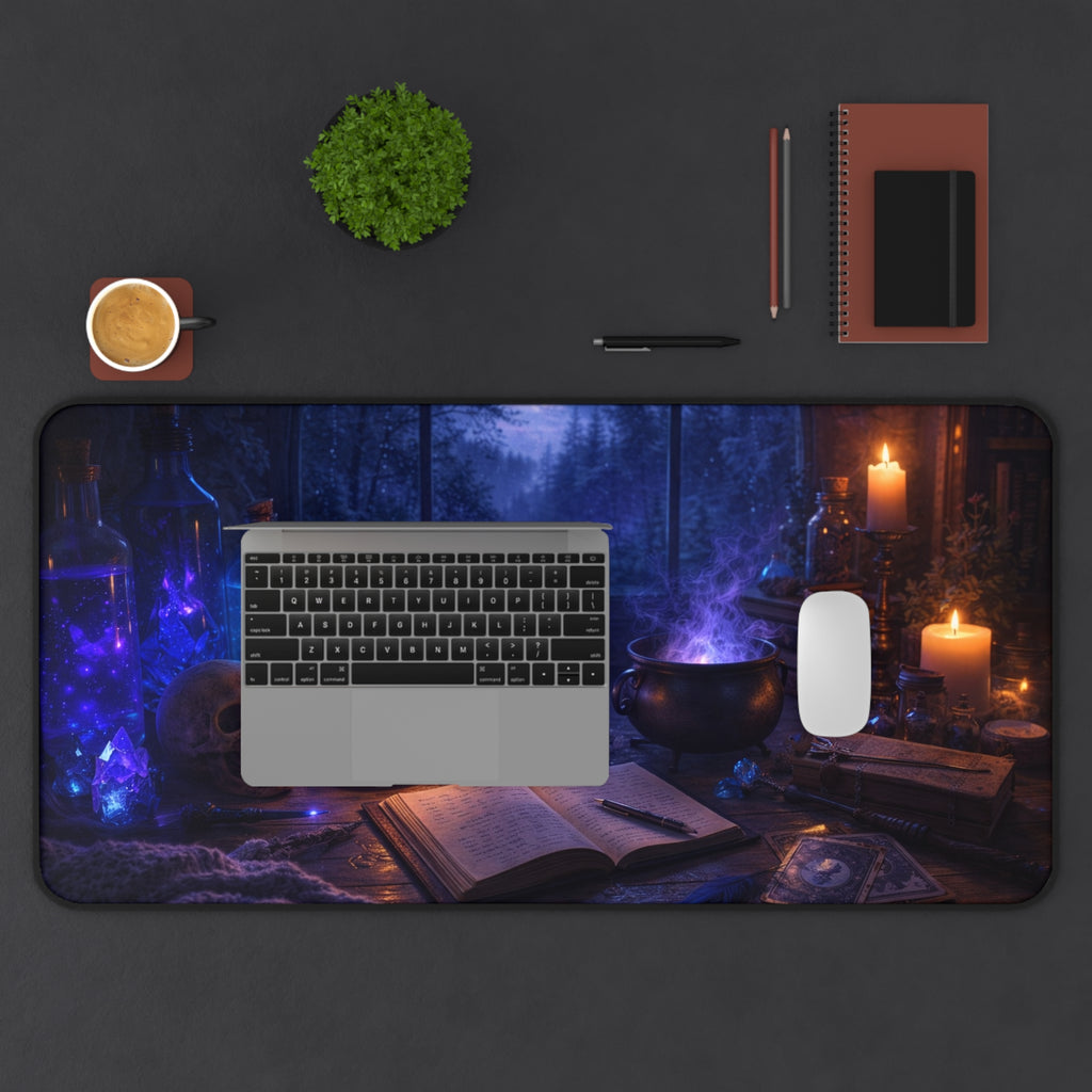 Arcane Alchemist Desk Mat – Mystic Crystal Ball Night Study