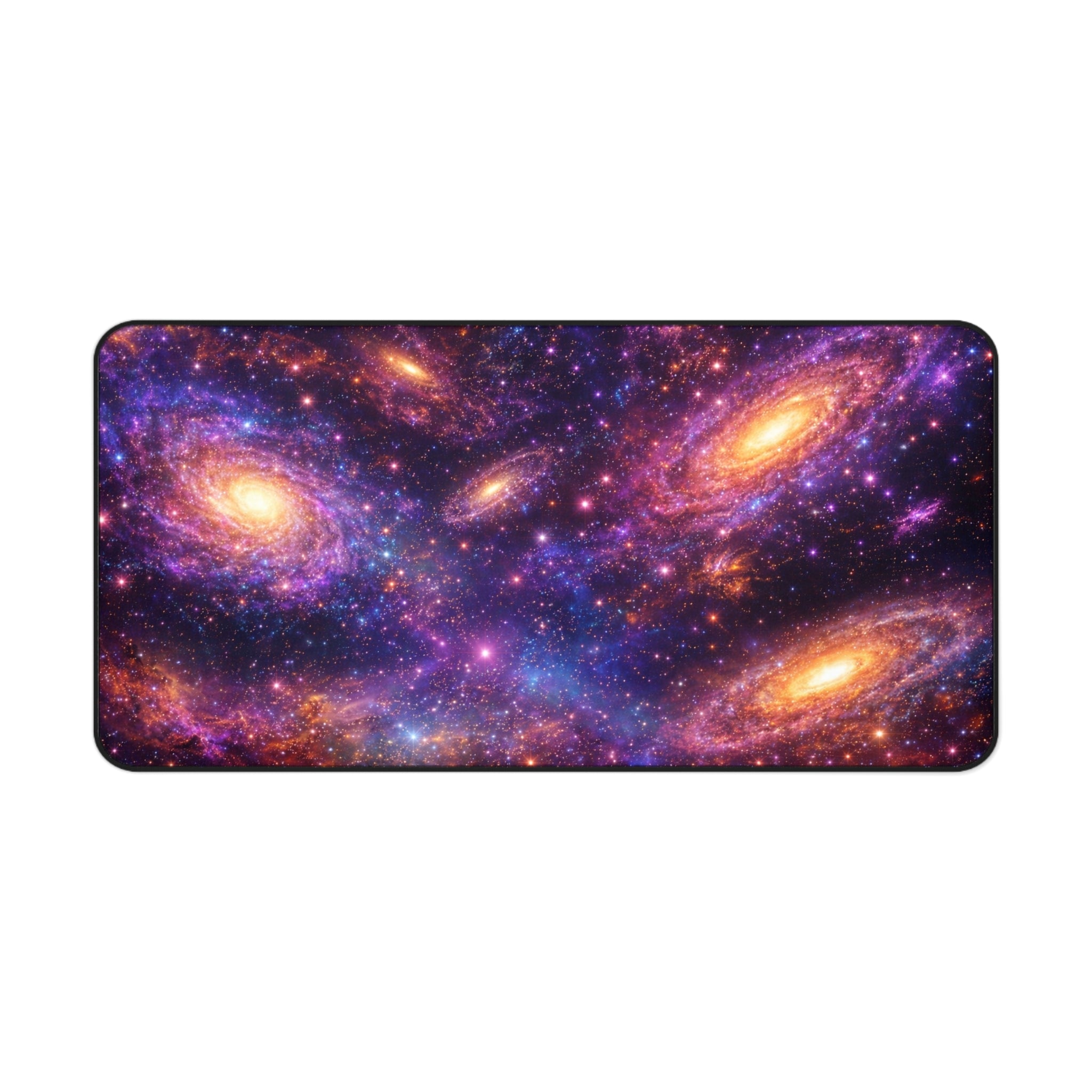 Galaxy Spiral Desk Mat — Colorful Space Setup Mouse Pad