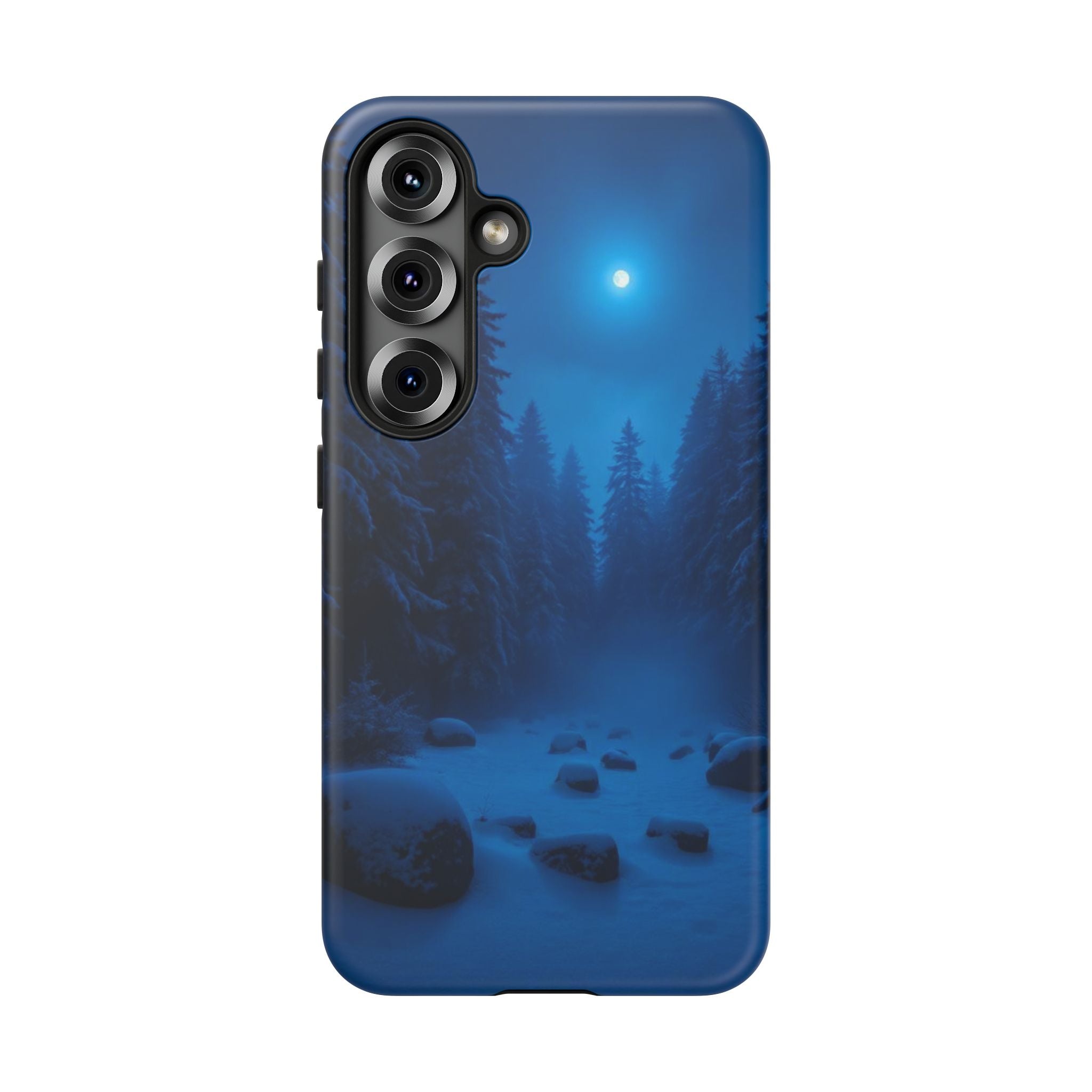 Moonlit Winter Forest Phone Case — Snowy Night Nature Phone Case