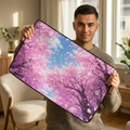 Cherry Blossom Anime Desk Mat — Pink Sakura Tree Gaming/Work Desk Pad