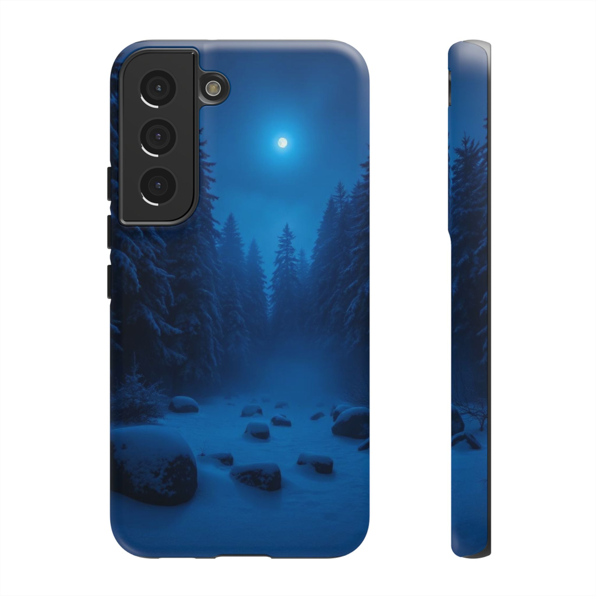 Moonlit Winter Forest Phone Case — Snowy Night Nature Phone Case