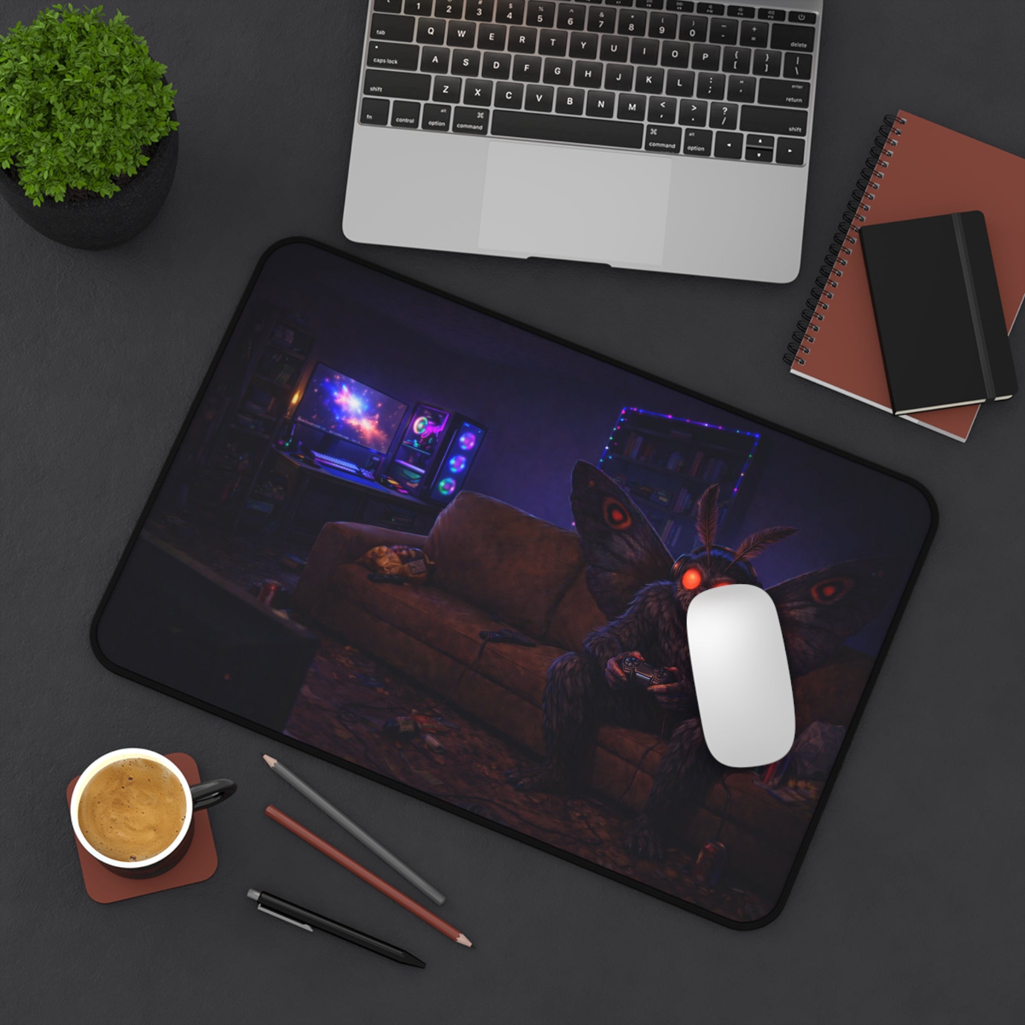 Late Night Gamer Mothman Desk Mat