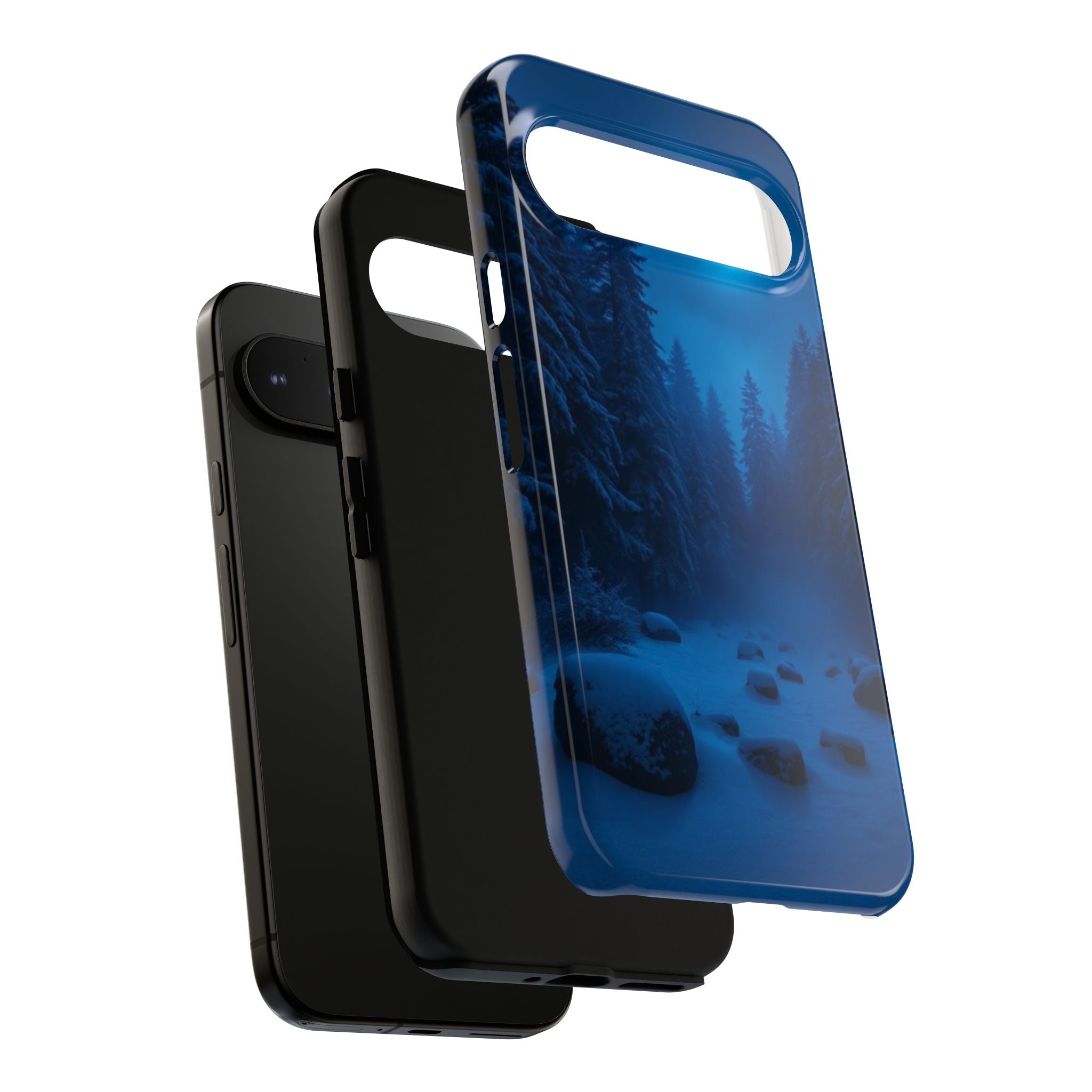 Moonlit Winter Forest Phone Case — Snowy Night Nature Phone Case