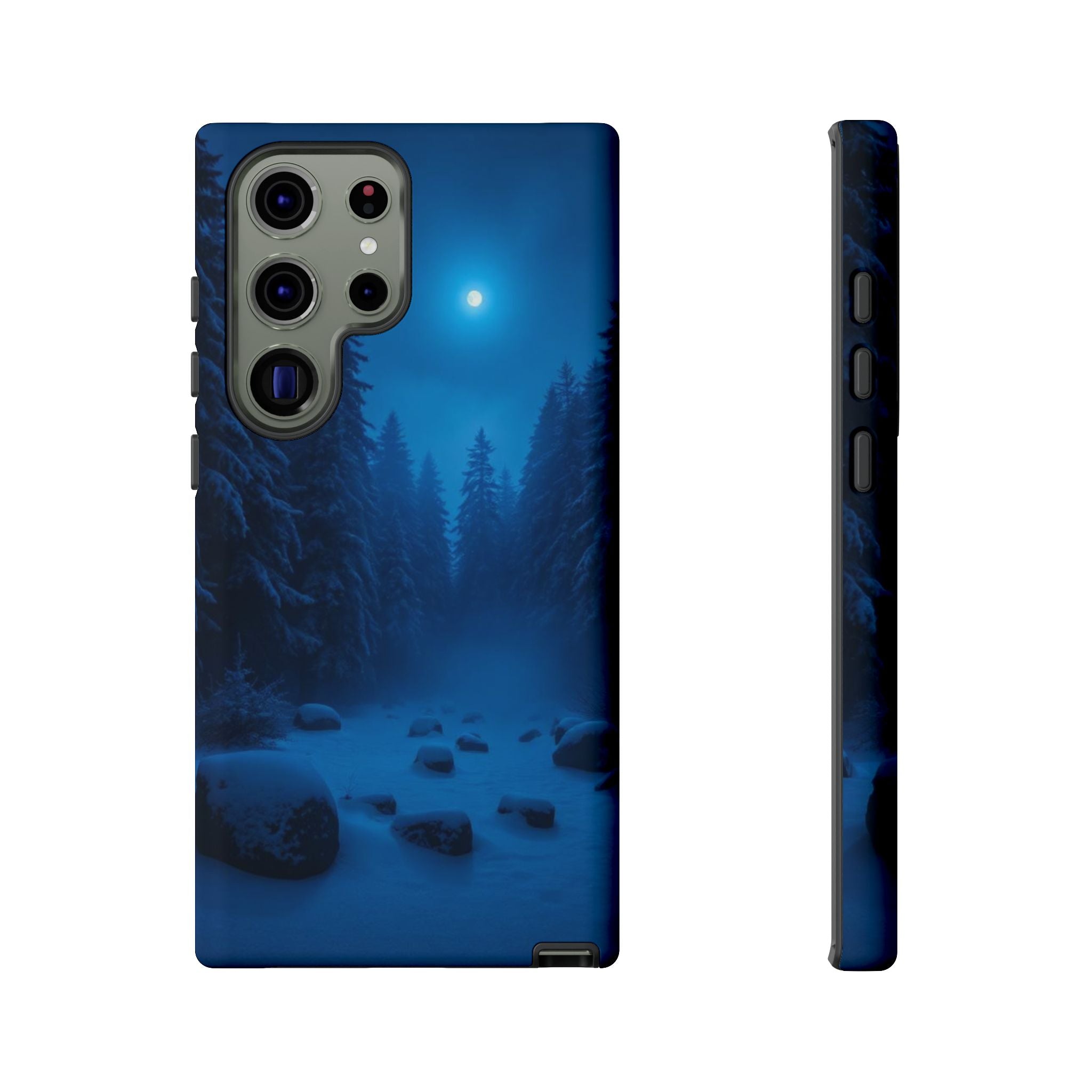 Moonlit Winter Forest Phone Case — Snowy Night Nature Phone Case