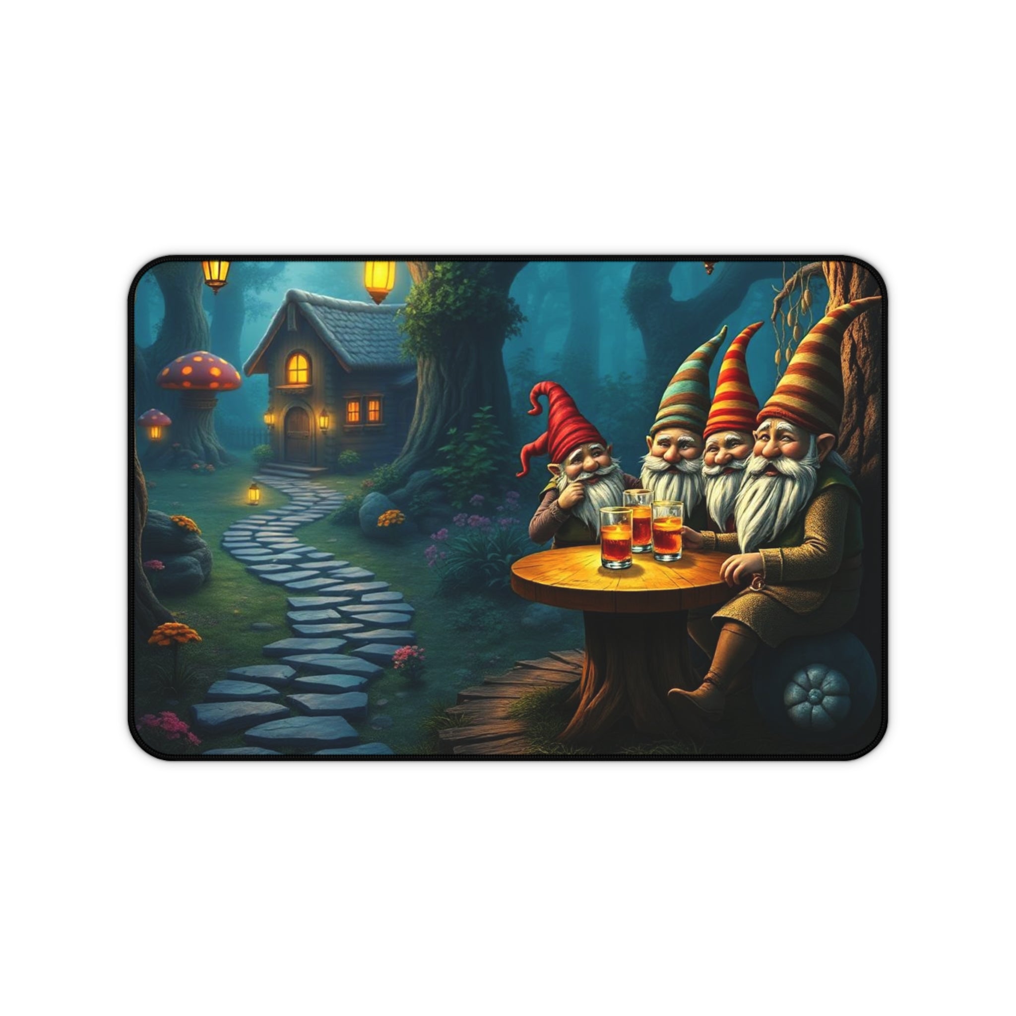 Lanternlight Gnome Tavern — Fantasy Desk Mat
