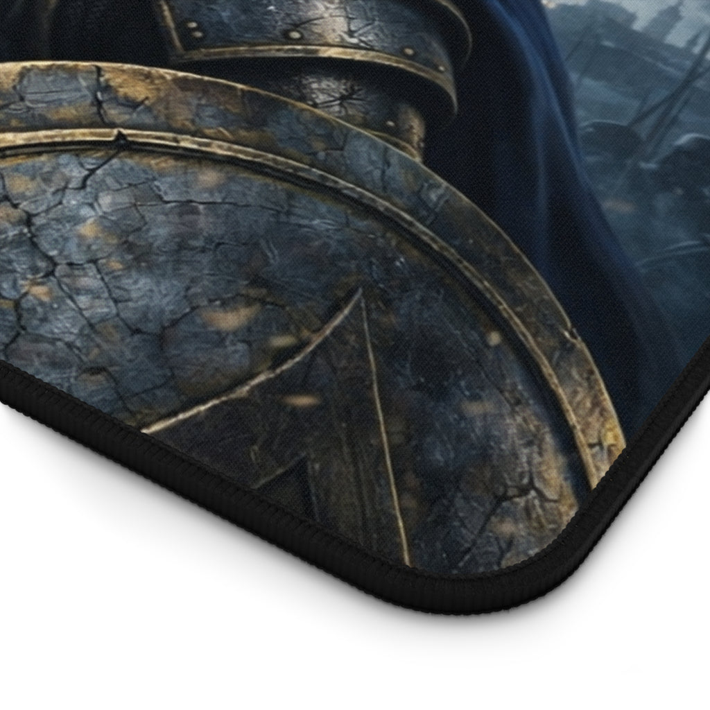 Spartan Warrior Desk Mat — Focused Workstation Mouse Pad