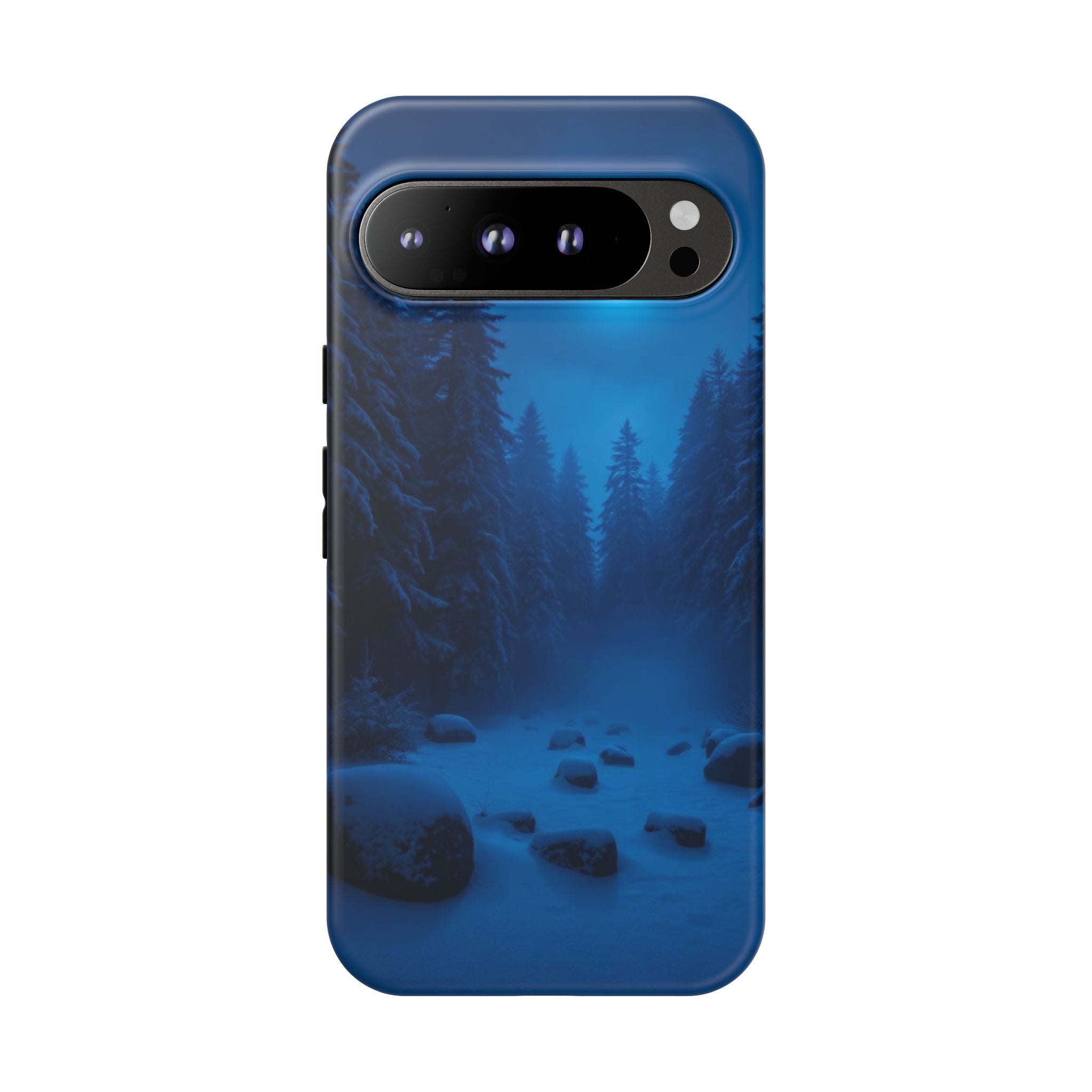 Moonlit Winter Forest Phone Case — Snowy Night Nature Phone Case