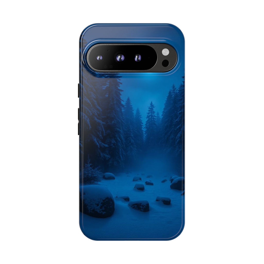 Moonlit Winter Forest Phone Case — Snowy Night Nature Phone Case