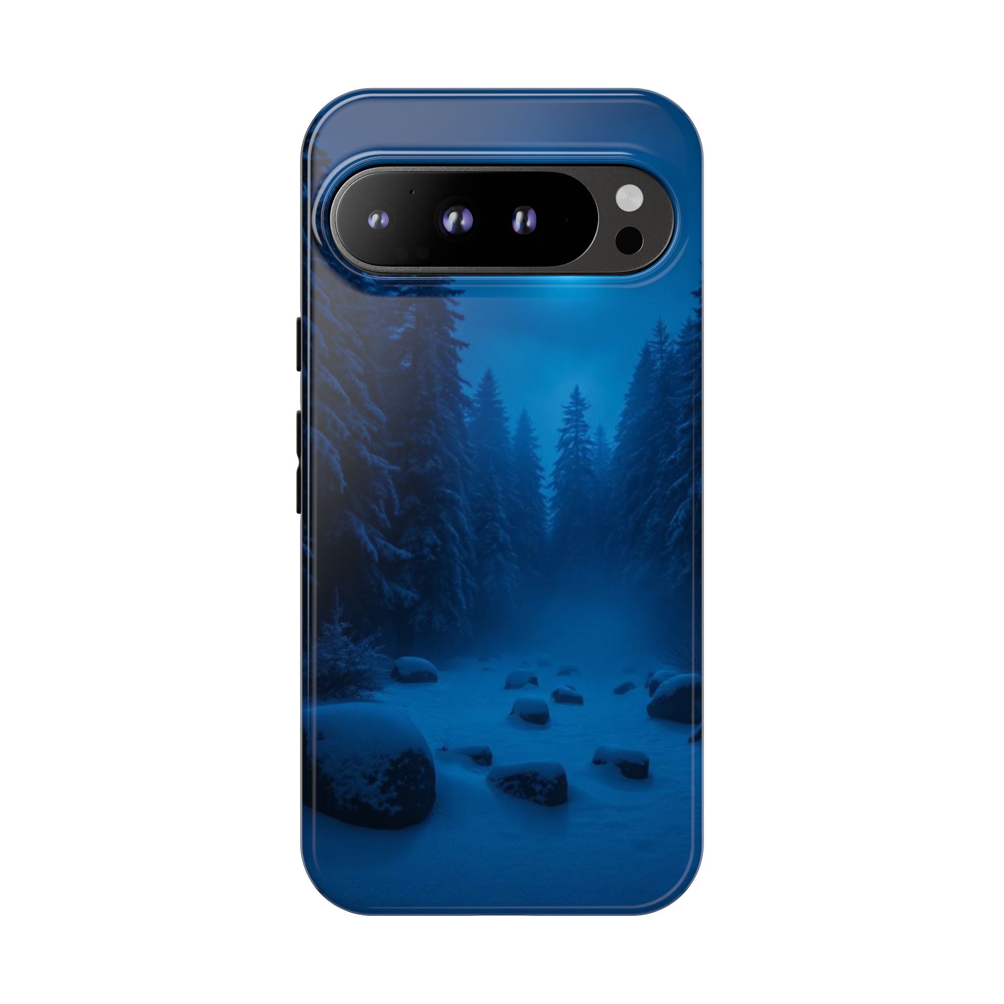 Moonlit Winter Forest Phone Case — Snowy Night Nature Phone Case