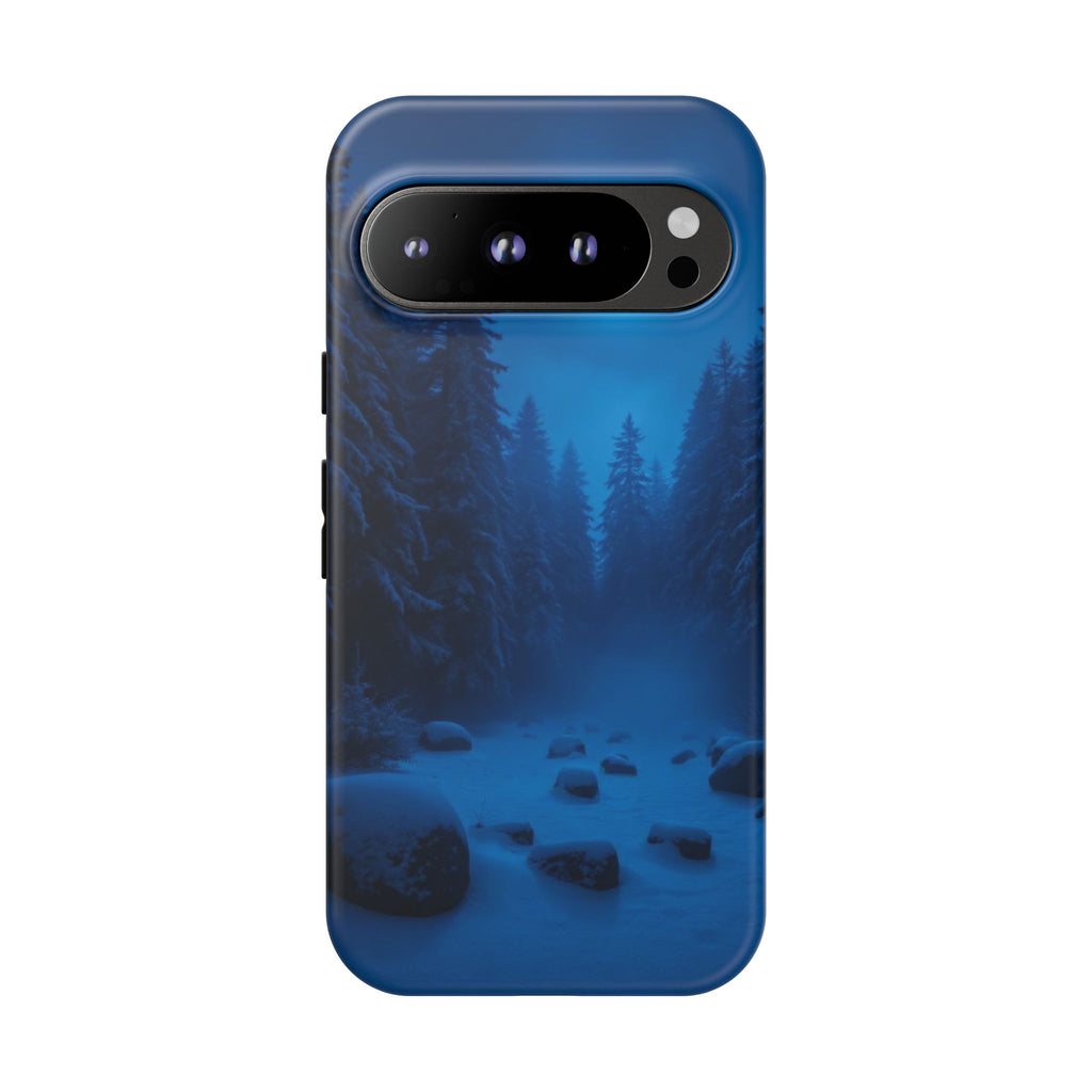 Moonlit Winter Forest Phone Case — Snowy Night Nature Phone Case