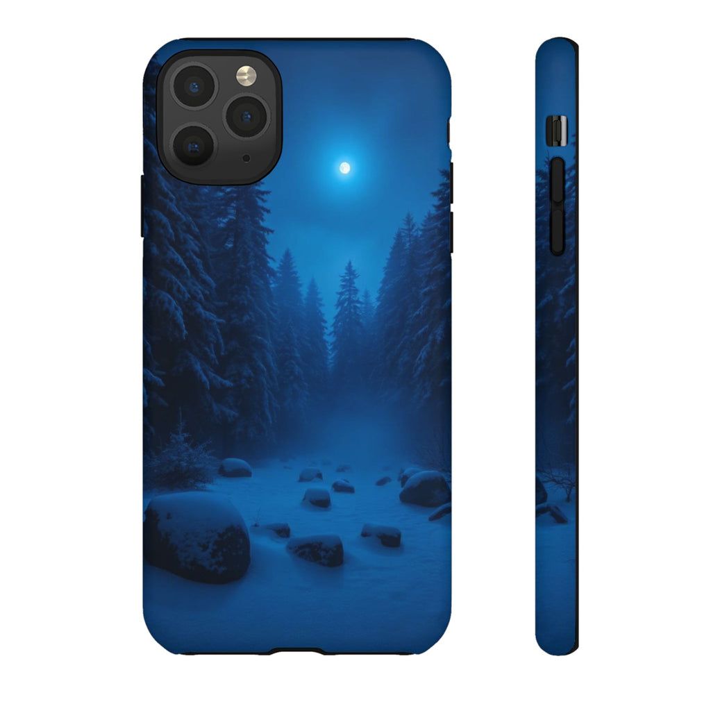 Moonlit Winter Forest Phone Case — Snowy Night Nature Phone Case