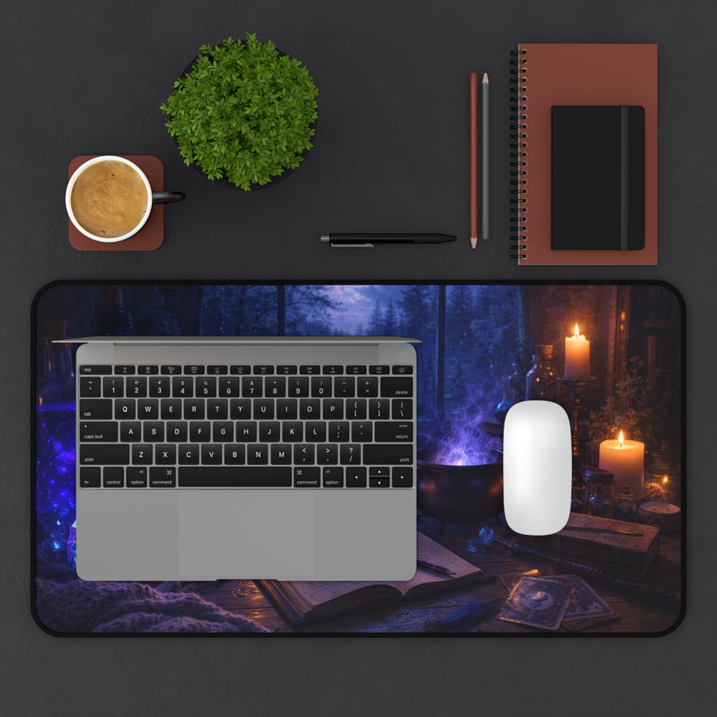 Arcane Alchemist Desk Mat – Mystic Crystal Ball Night Study